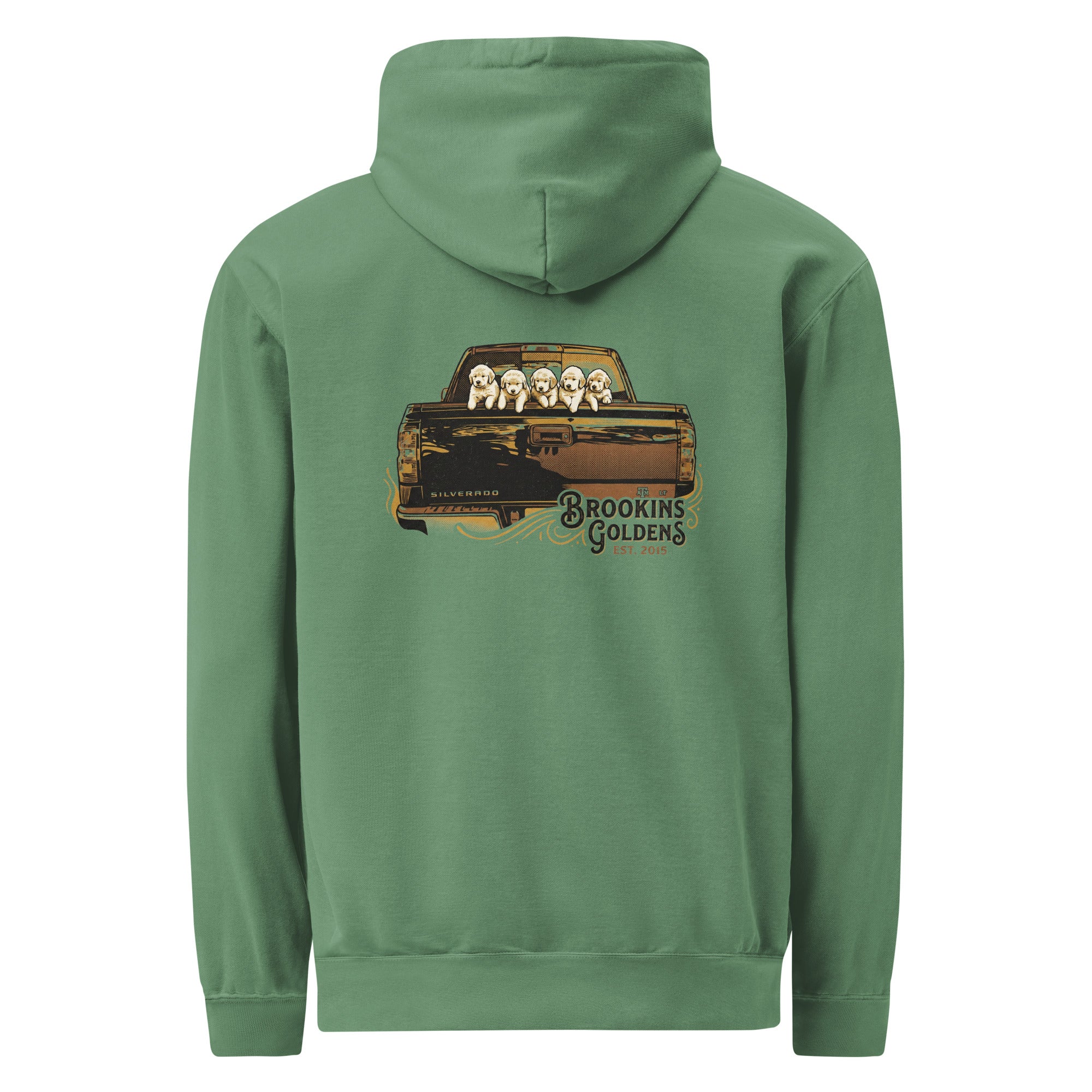 Brookins Goldens Pickup Unisex garment-dyed hoodie