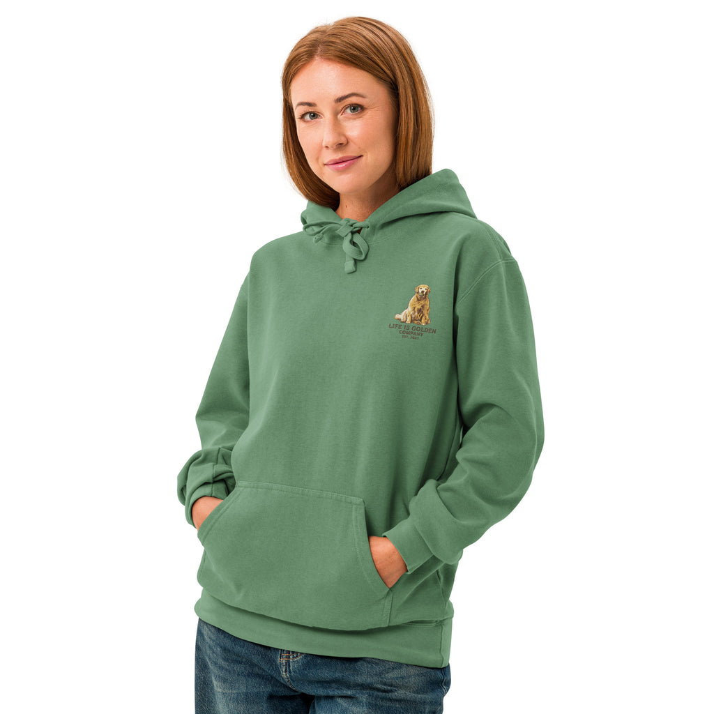 Brookins Goldens Pickup Unisex garment-dyed hoodie