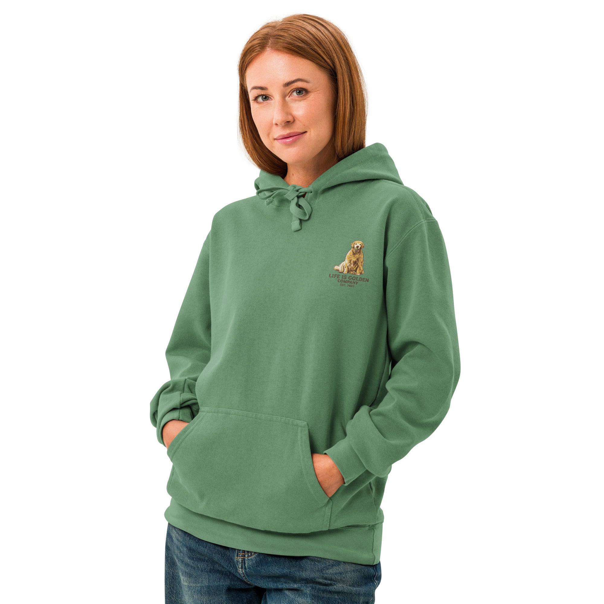 Brookins Goldens Pickup Unisex garment-dyed hoodie