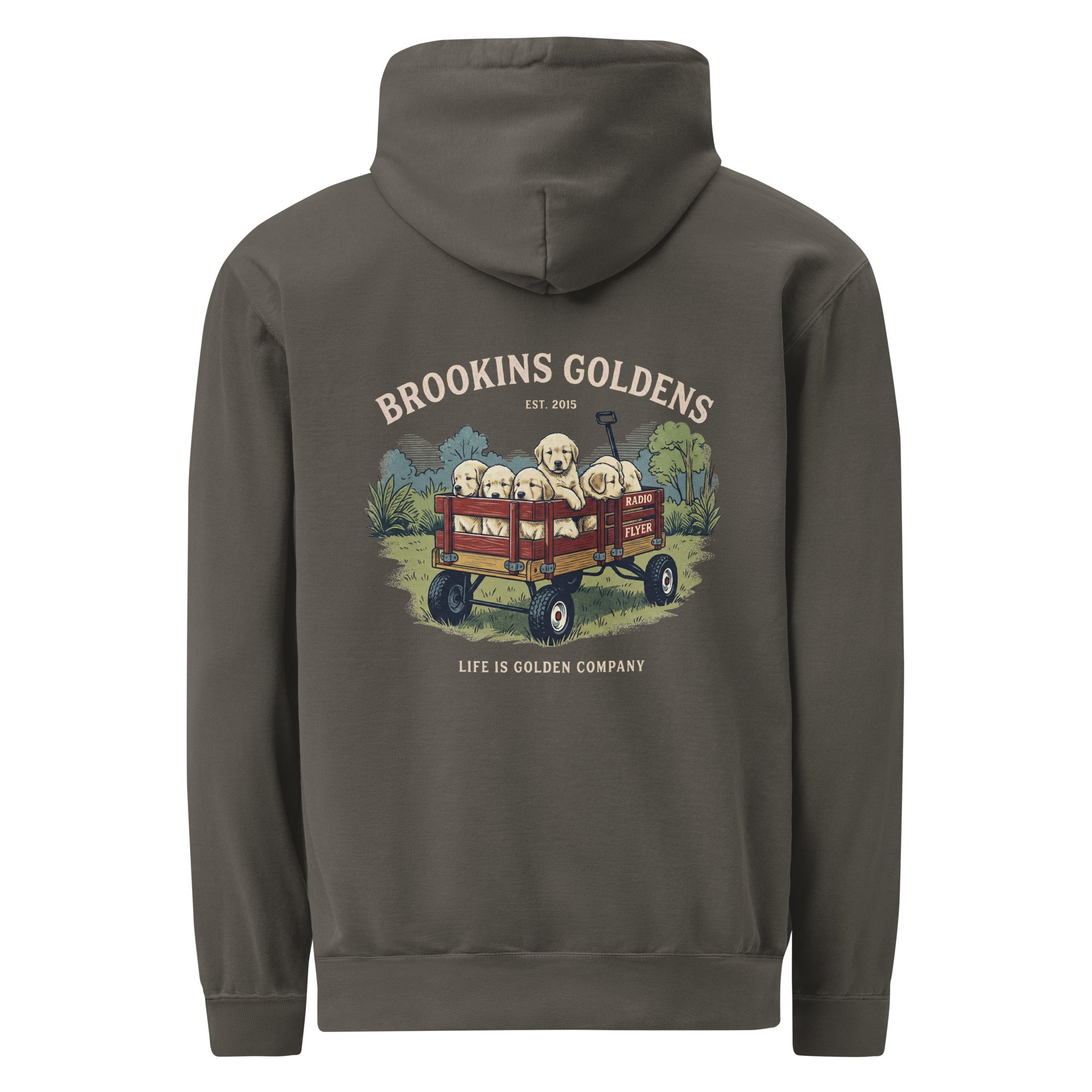 Brookins Wagon Unisex garment-dyed hoodie