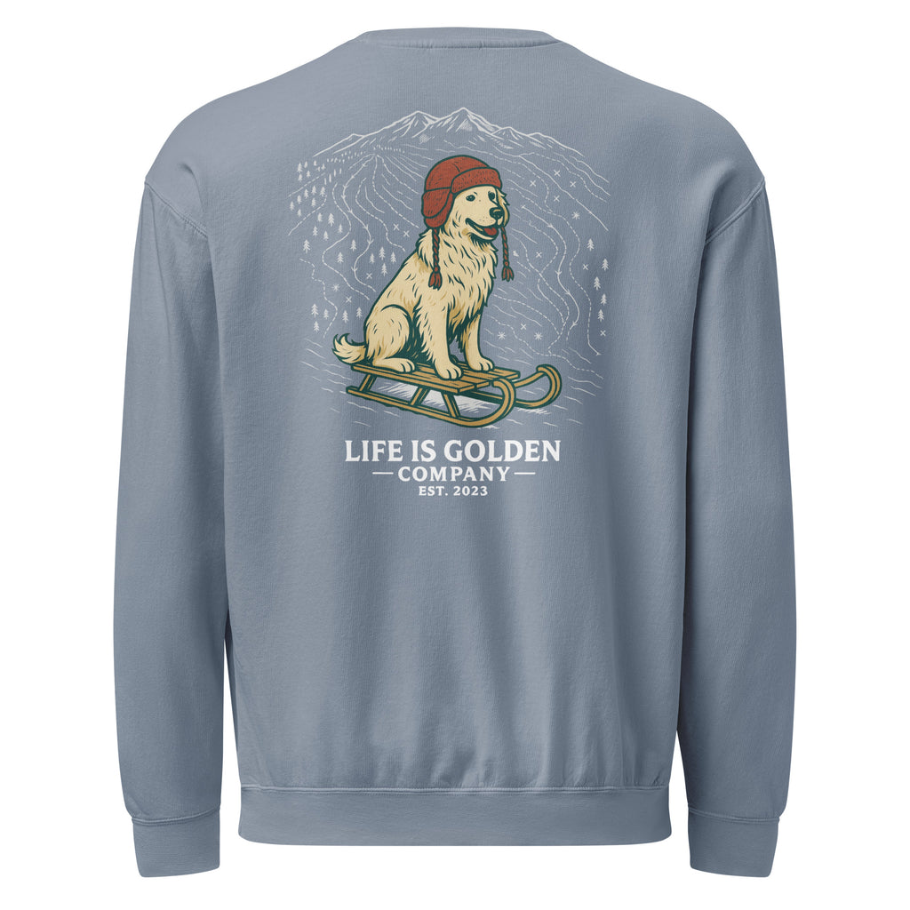 Sled Dog Unisex Midweight Fleece Crewneck Sweatshirt