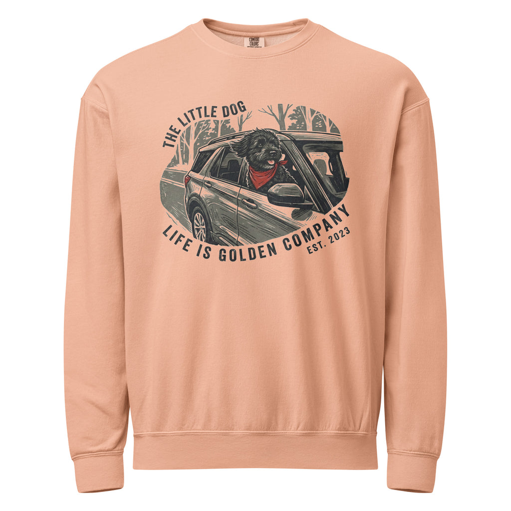 The Little Dog Unisex garment-dyed fleece Crew Neck