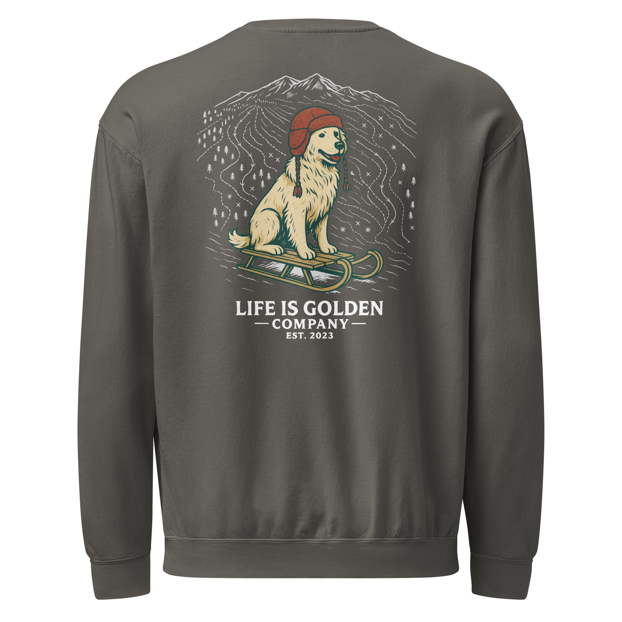 Sled Dog Unisex Midweight Fleece Crewneck Sweatshirt