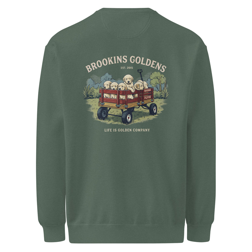 Brookins Wagon Unisex garment-dyed Crew Neck