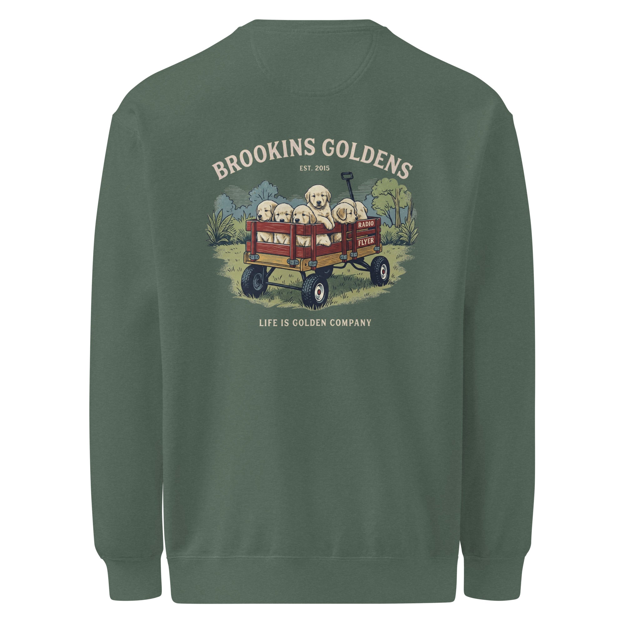 Brookins Wagon Unisex garment-dyed Crew Neck
