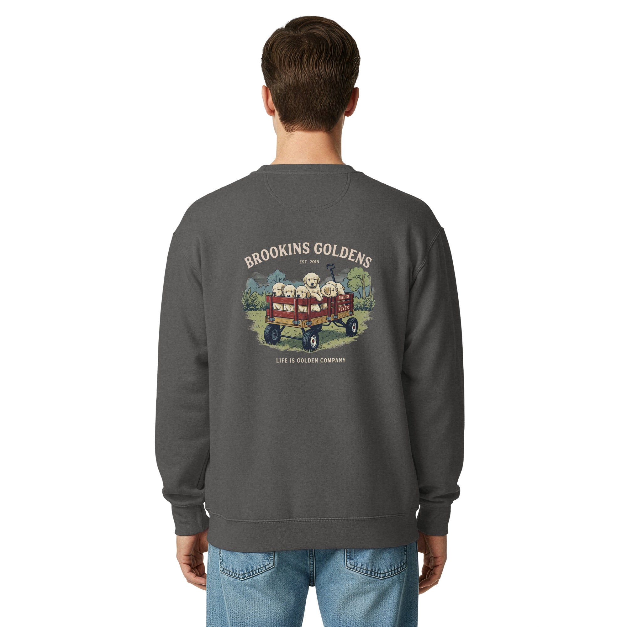 Brookins Wagon Unisex garment-dyed Crew Neck
