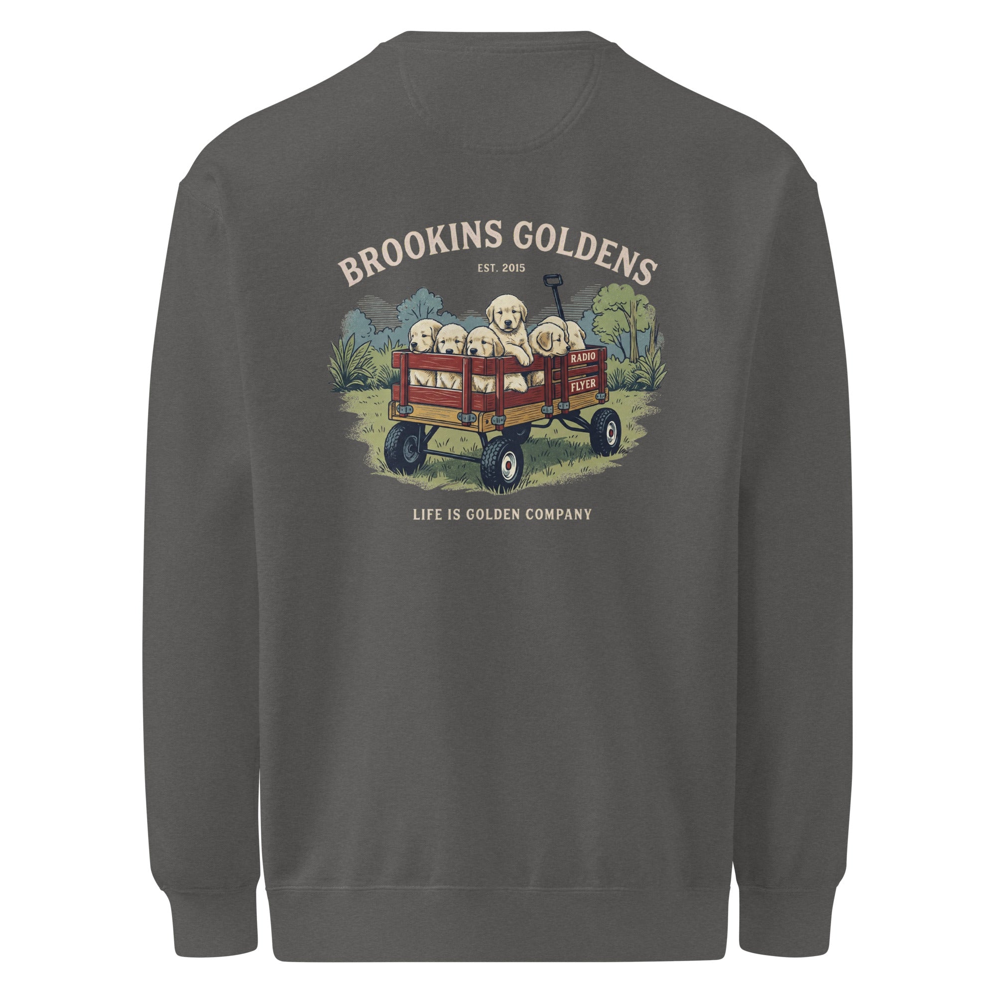 Brookins Wagon Unisex garment-dyed Crew Neck