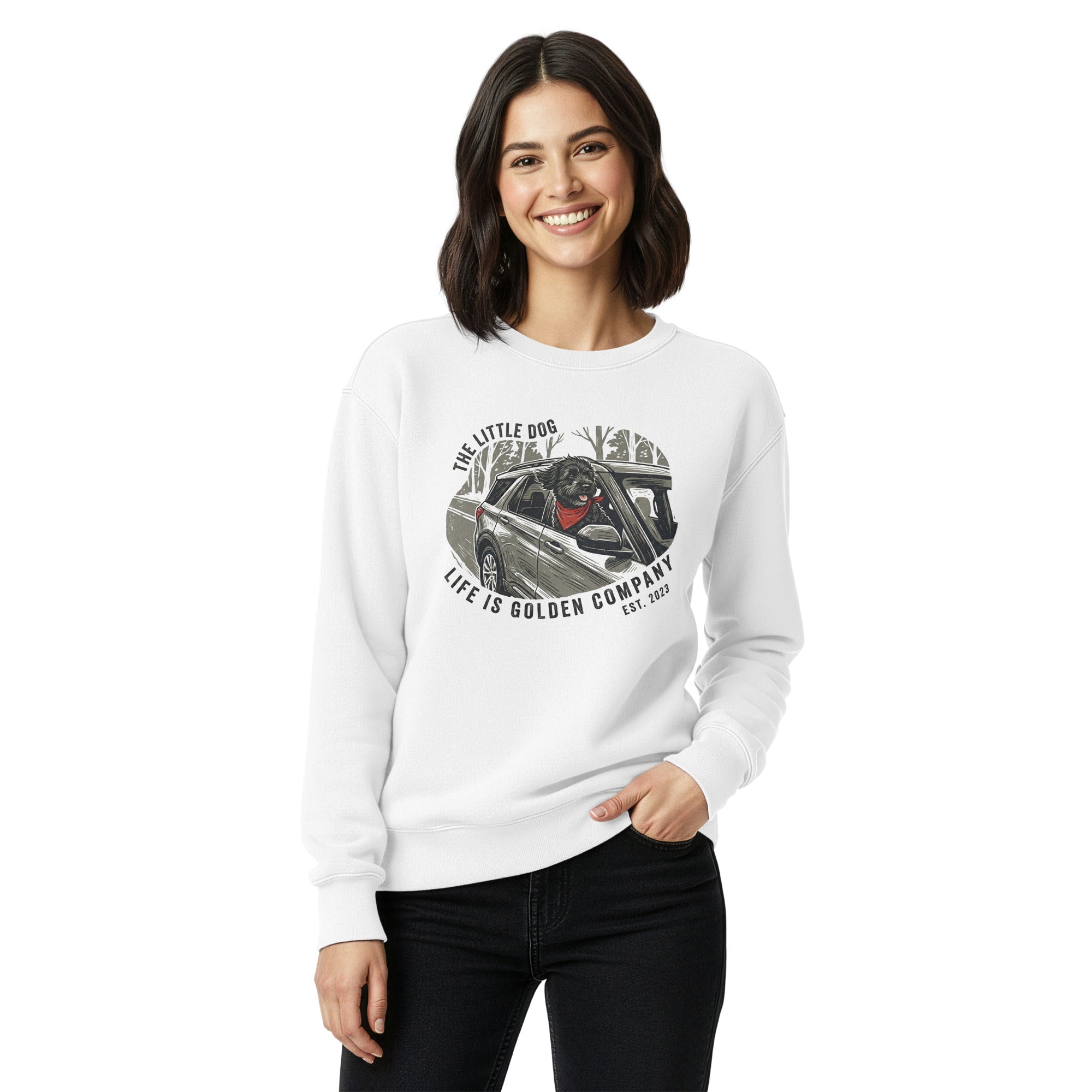 The Little Dog Unisex garment-dyed Crew Neck