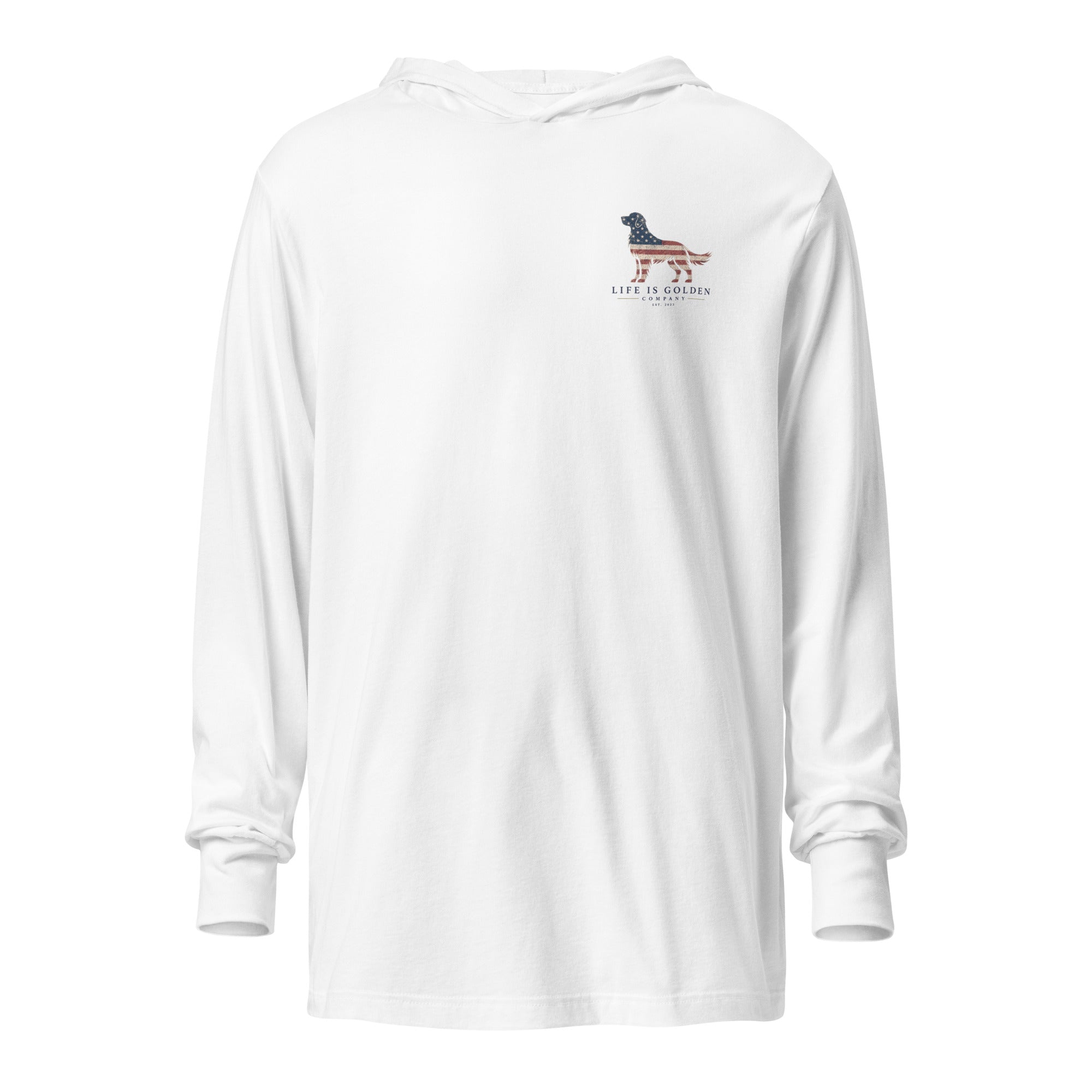 Custom Boathouse Flag Hooded Long-Sleeve (Red)