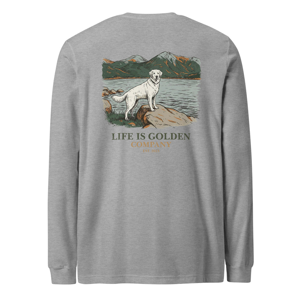 Lake Side Cream Golden Unisex Long Sleeve Tee