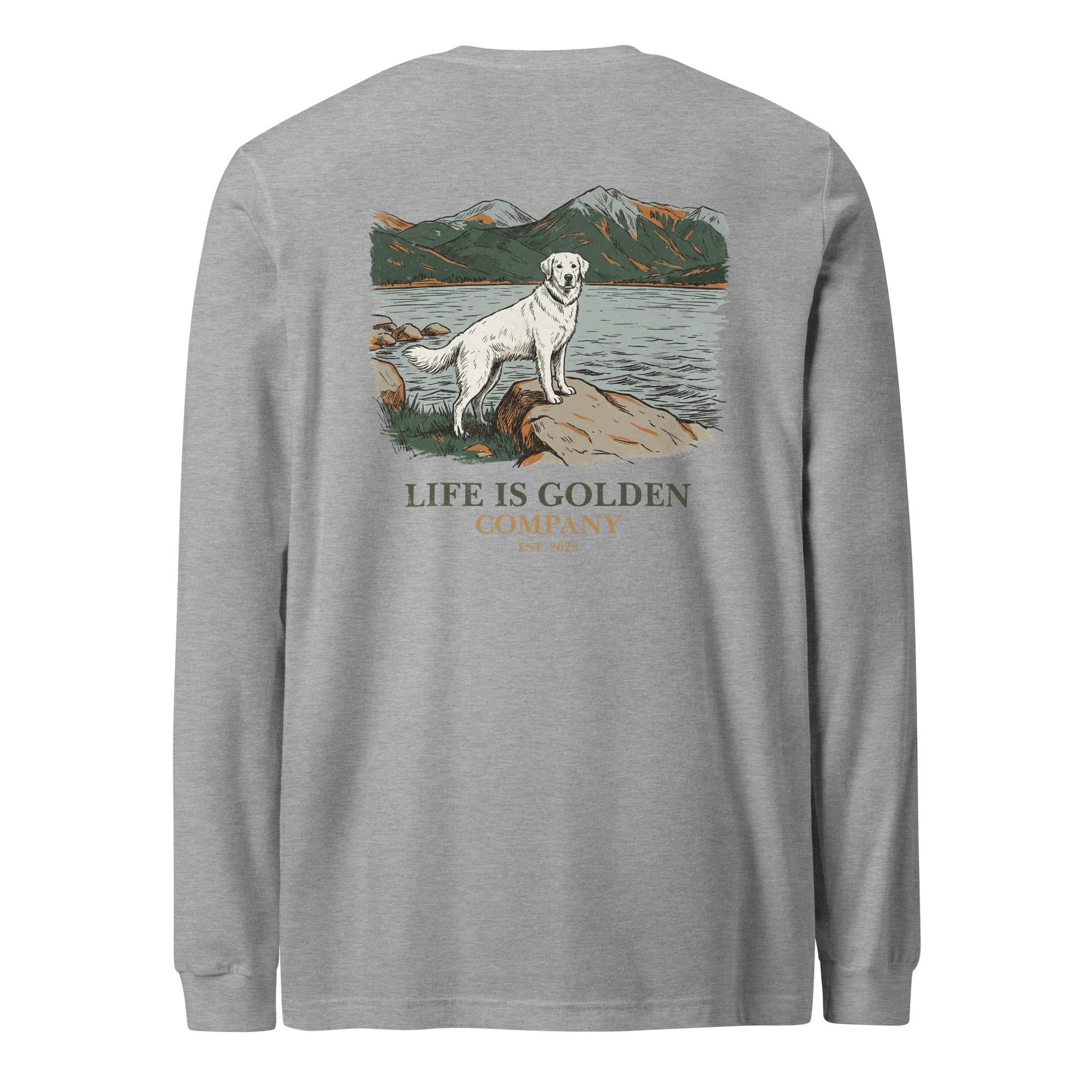 Lake Side Cream Golden Unisex Long Sleeve Tee