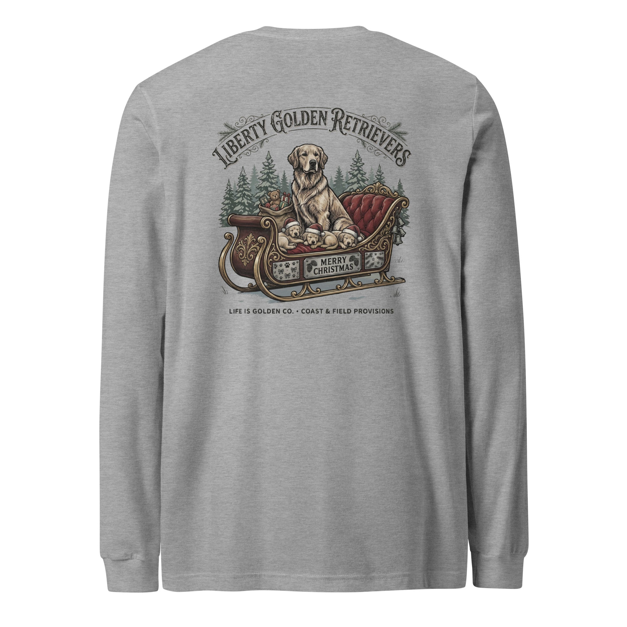 Liberty Goldens Christmas Unisex Long Sleeve Tee
