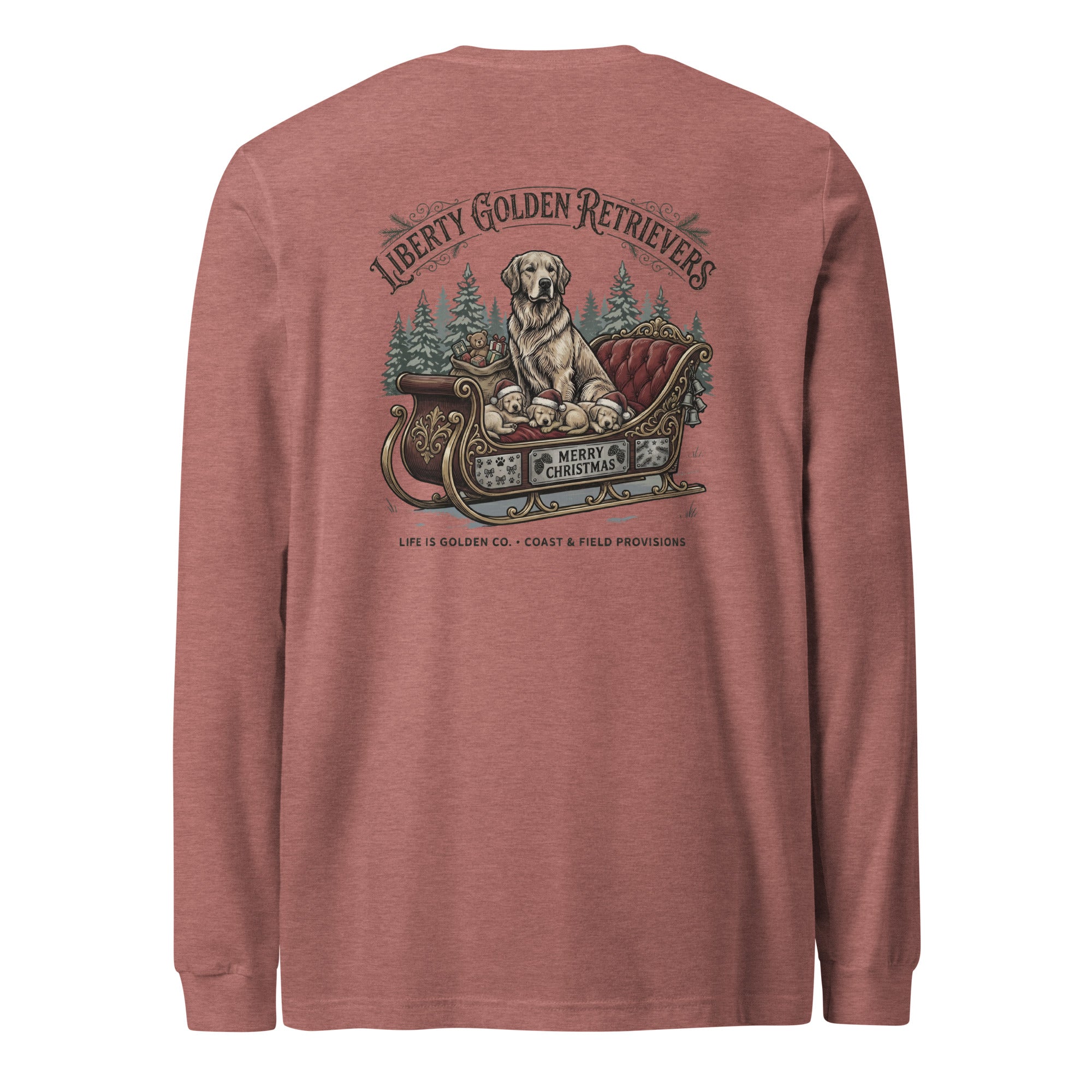 Liberty Goldens Christmas Unisex Long Sleeve Tee
