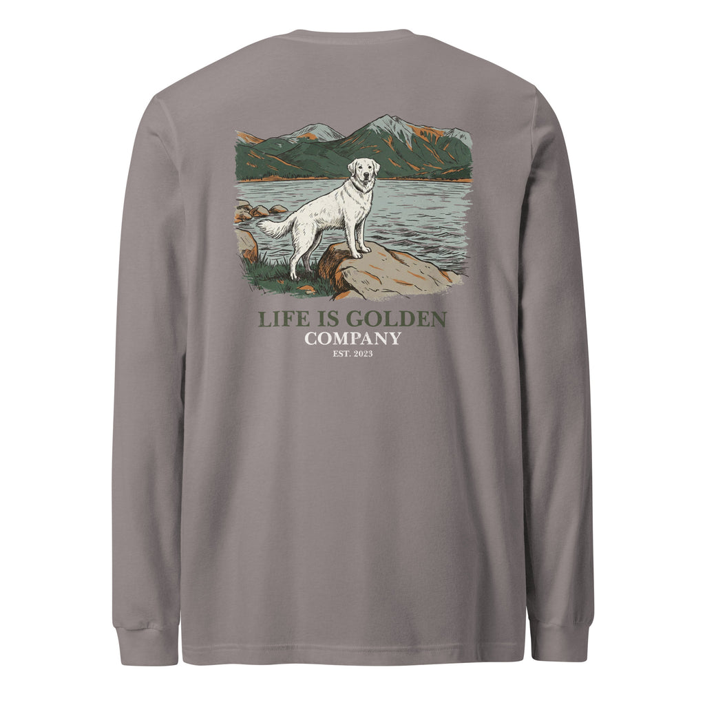 Lake Side Cream Golden Unisex Long Sleeve Tee