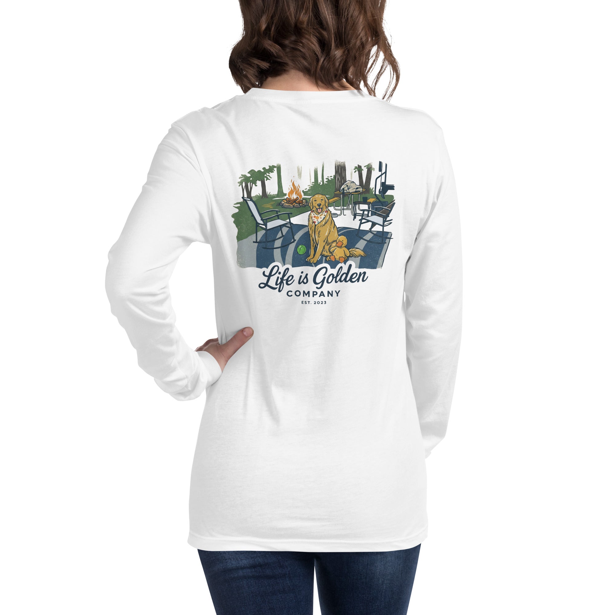 Playful Campsite Unisex Long Sleeve Tee