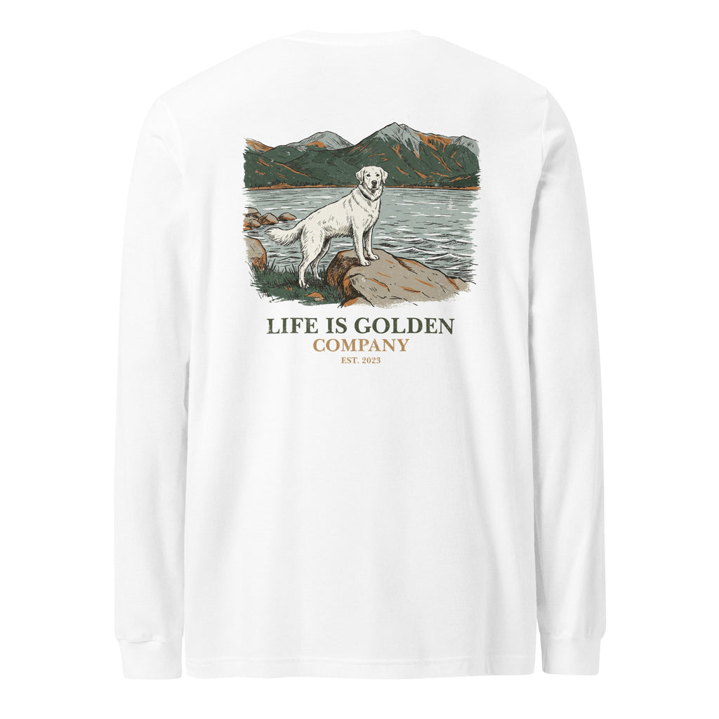 Lake Side Cream Golden Unisex Long Sleeve Tee