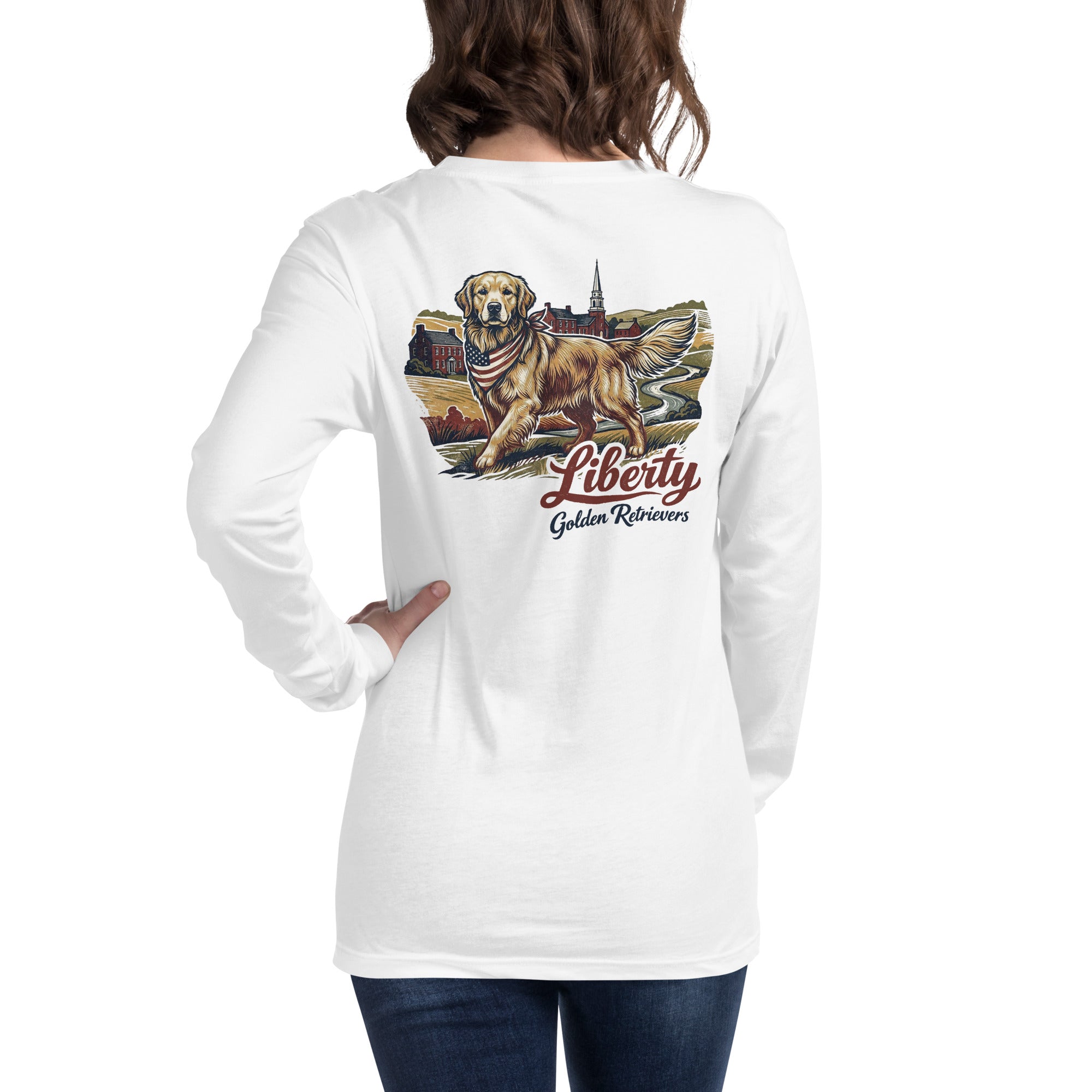 Liberty Golden Retrievers Unisex Long Sleeve Tee