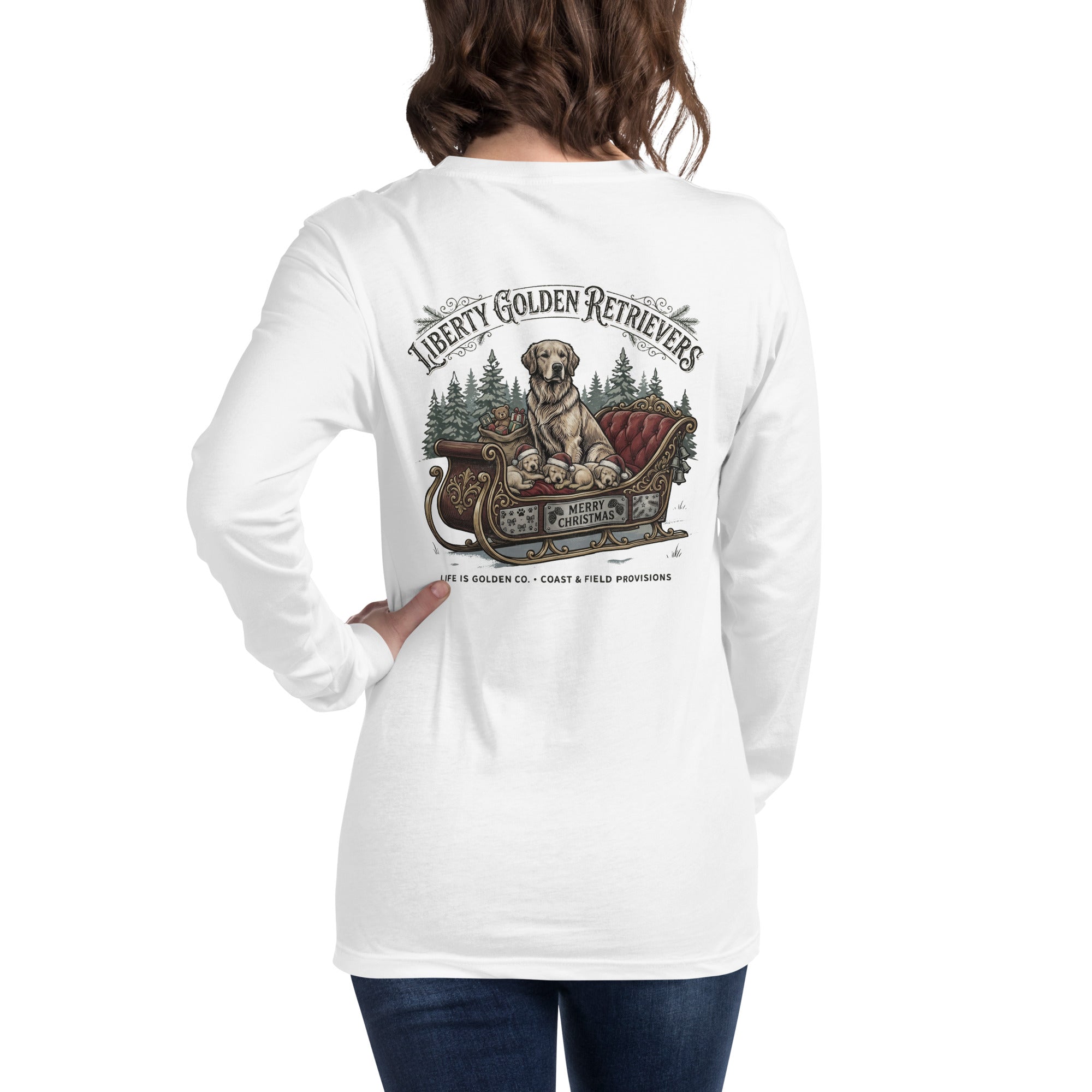 Liberty Goldens Christmas Unisex Long Sleeve Tee