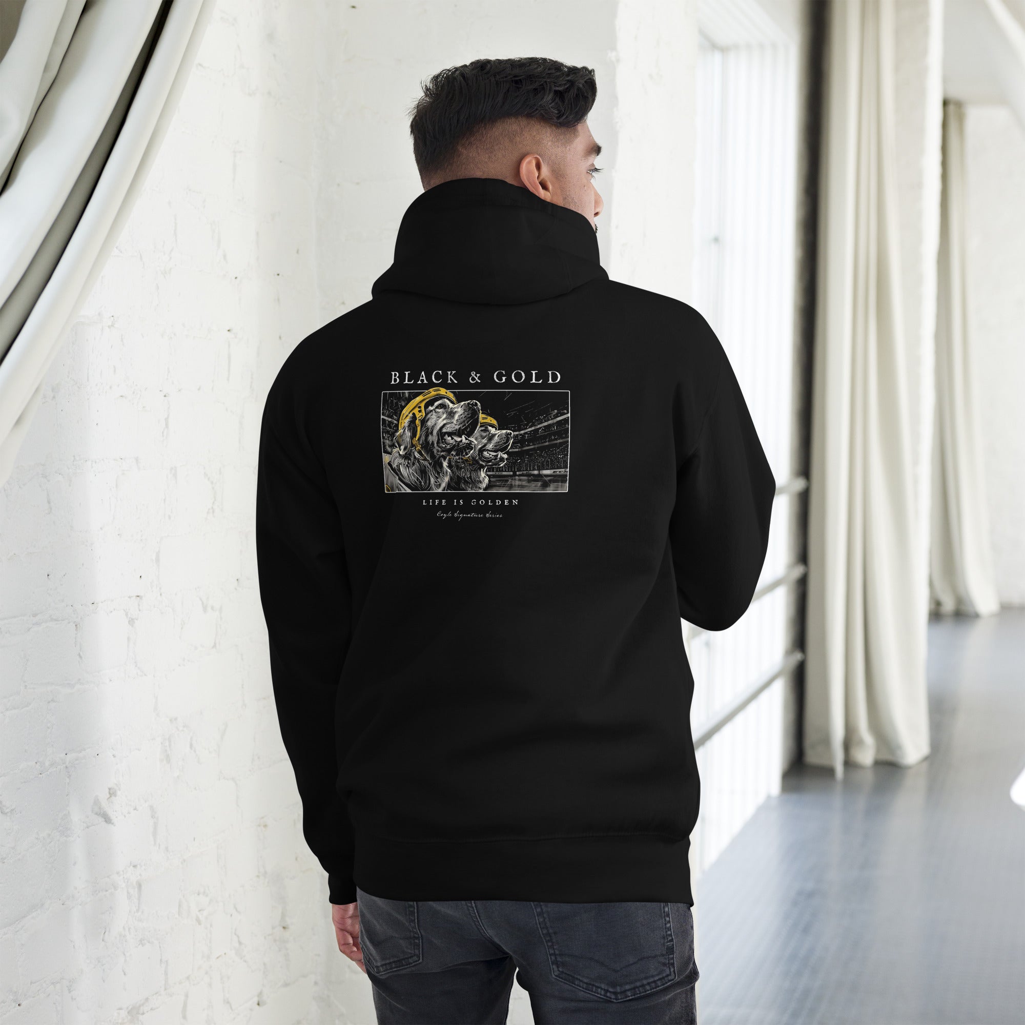 Black &amp; Gold Hoodie
