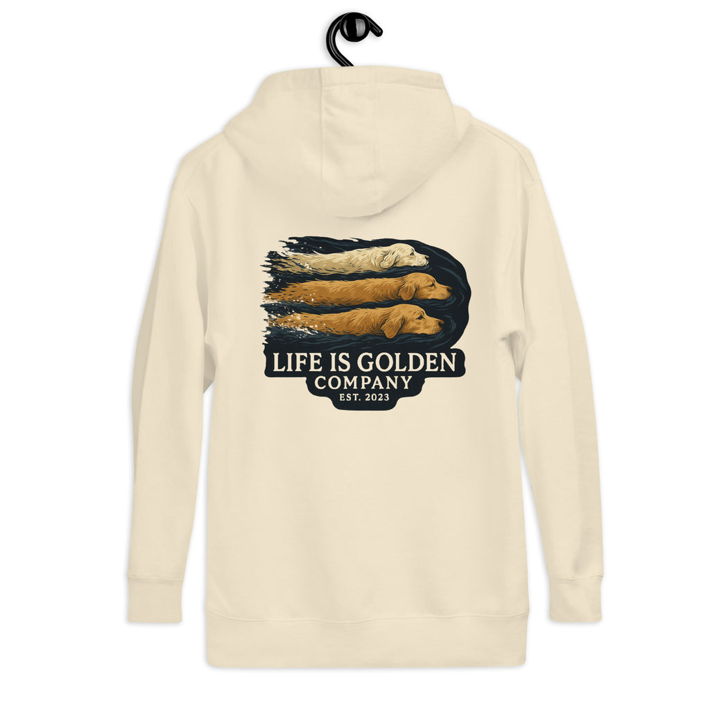 3 Dogs Swimming hoodie