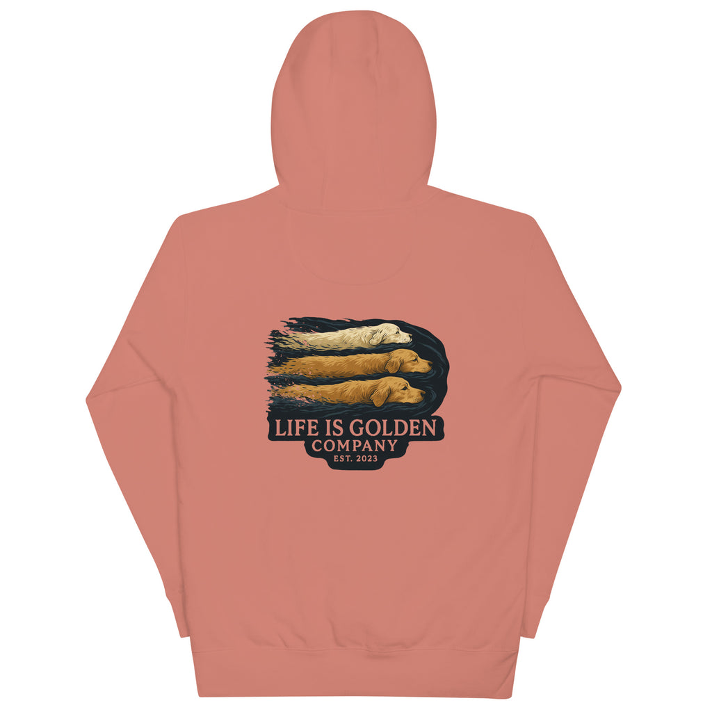 3 Dogs Swimming hoodie