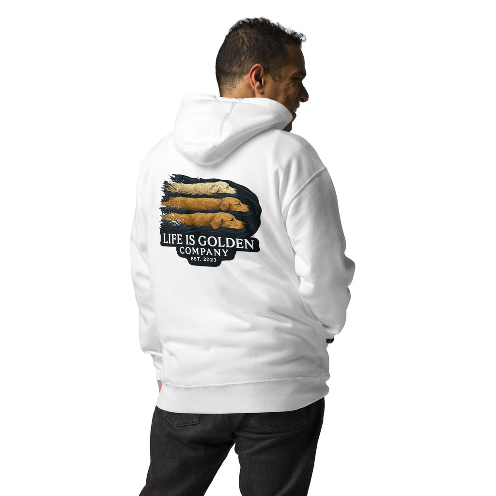 3 Dogs Swimming hoodie