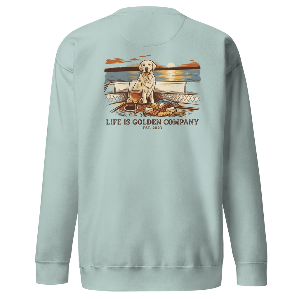 Sunset Sips and Golden Trips Unisex Crew Neck