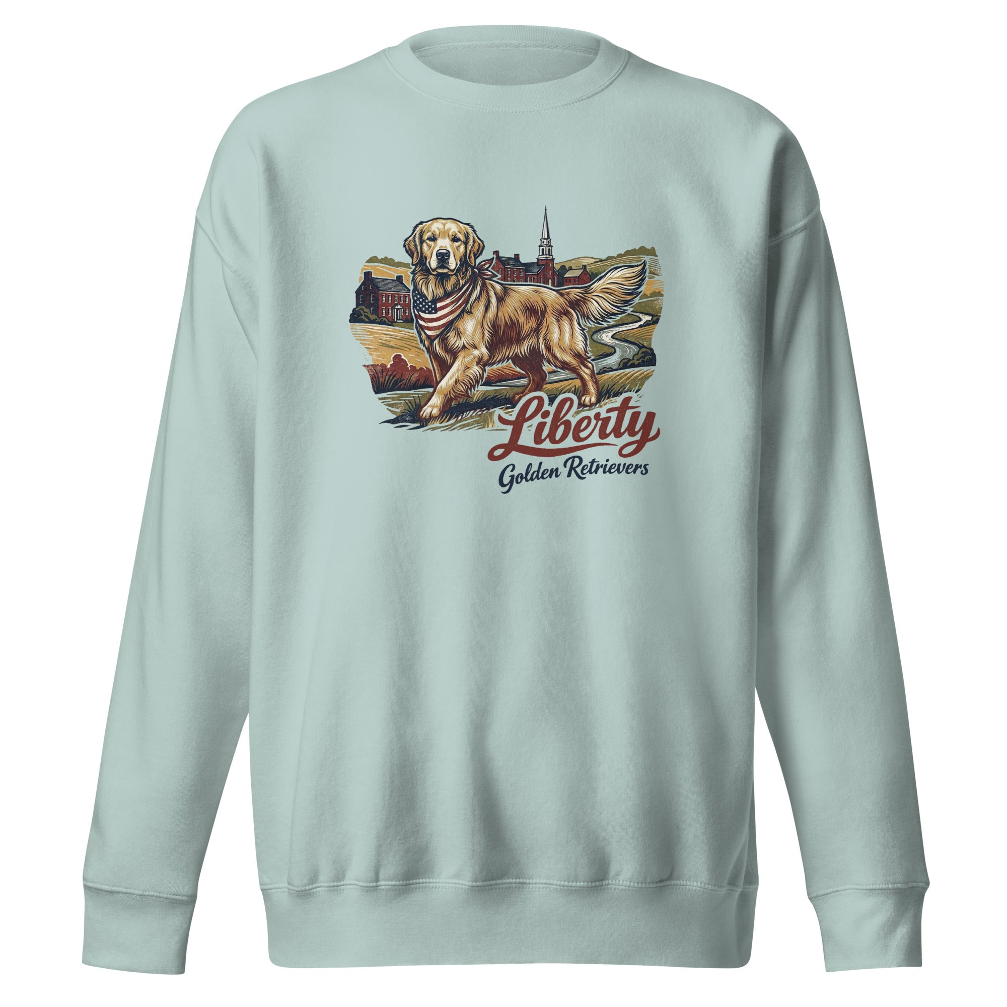Liberty Golden Retrievers Unisex Crew Neck