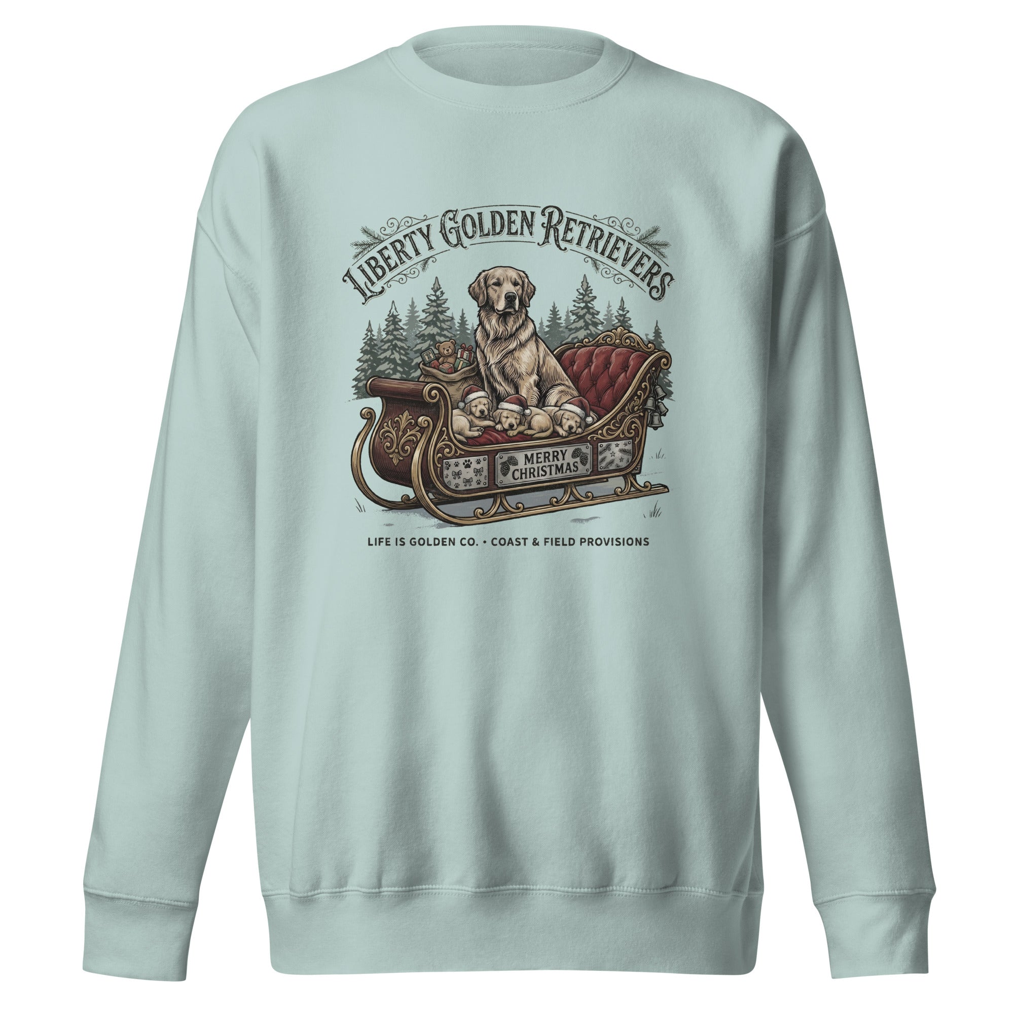 Liberty Goldens Christmas Unisex Crew Neck