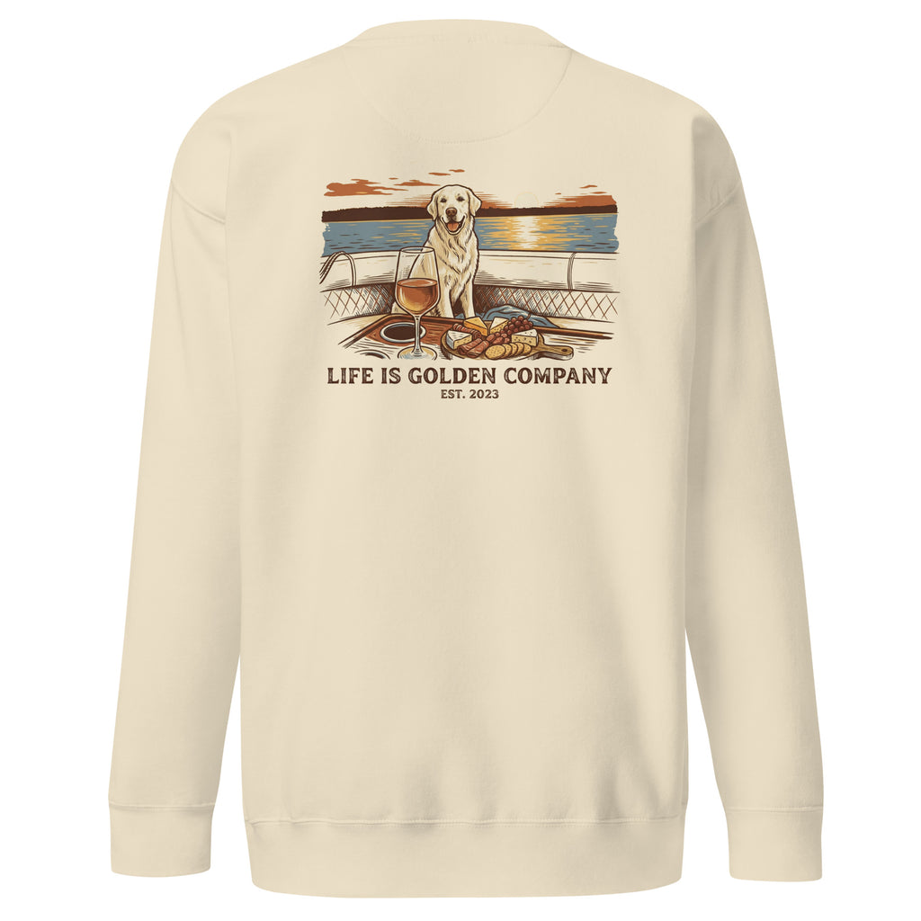 Sunset Sips and Golden Trips Unisex Crew Neck