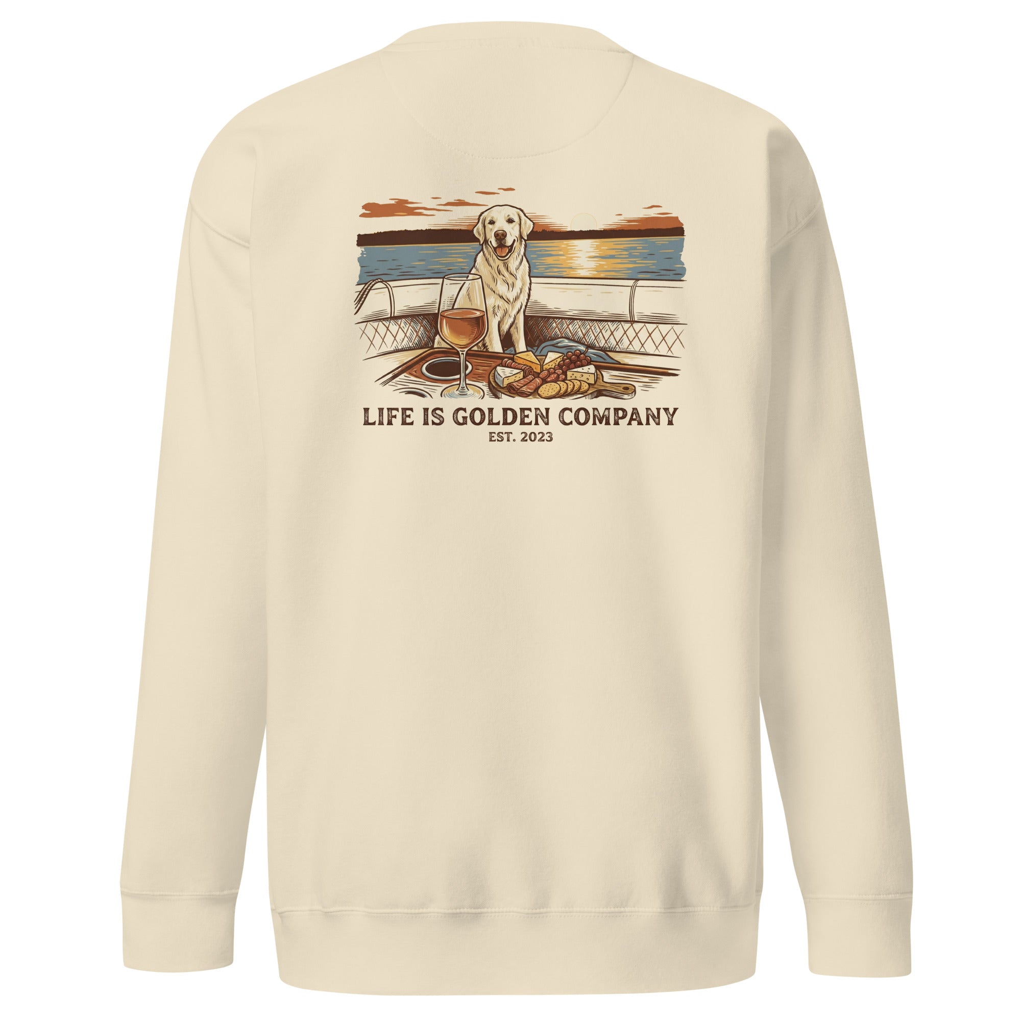 Sunset Sips and Golden Trips Unisex Crew Neck