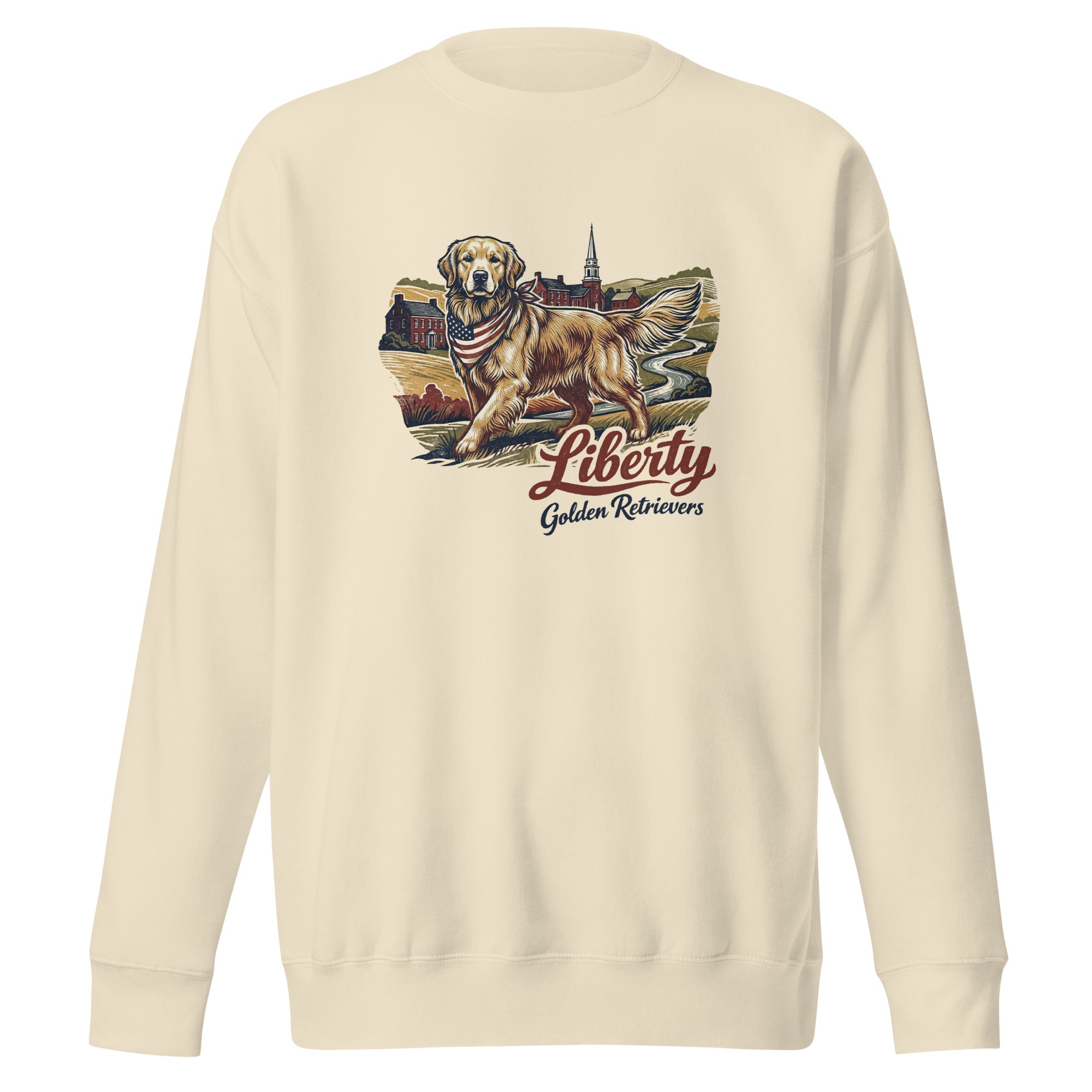Liberty Golden Retrievers Unisex Crew Neck