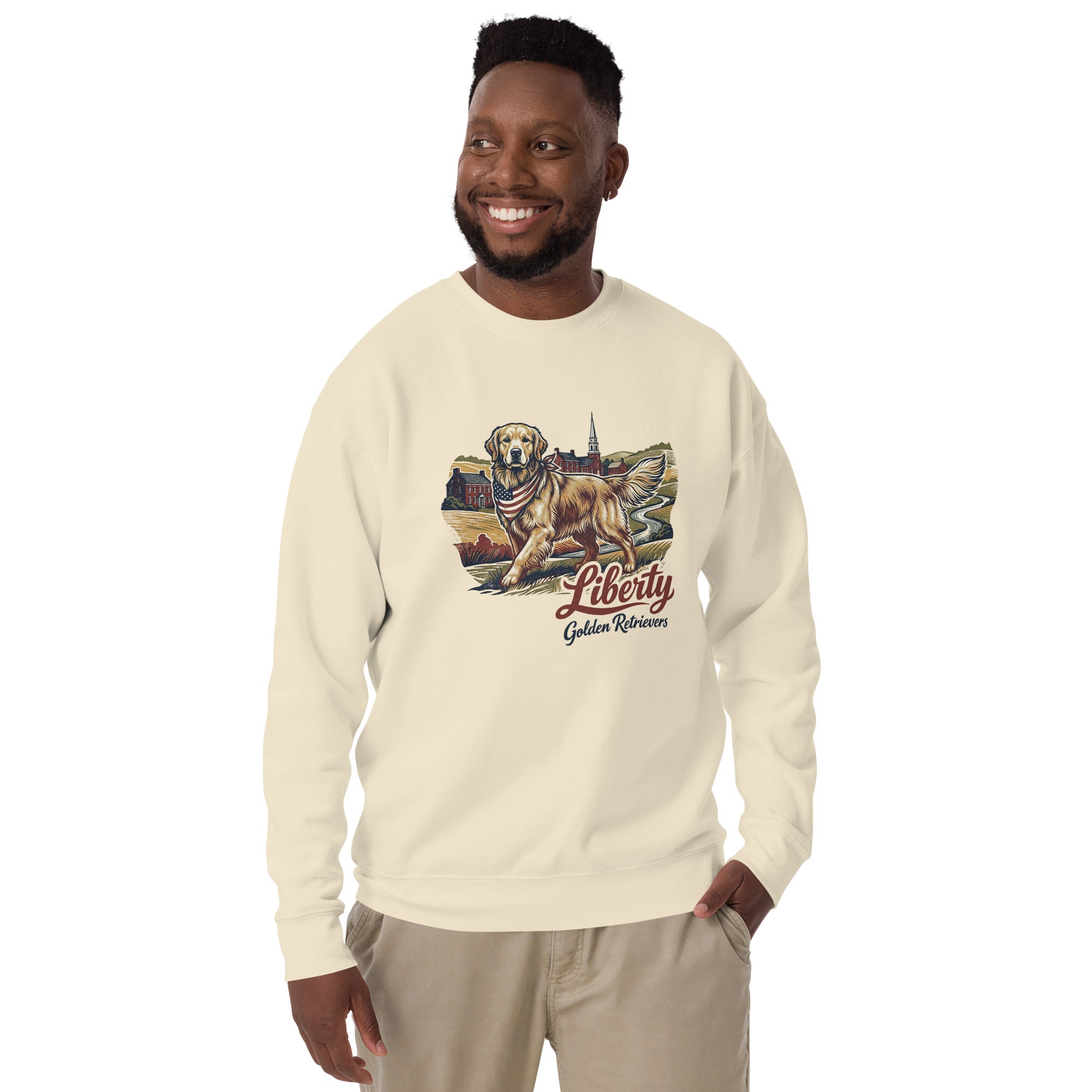 Liberty Golden Retrievers Unisex Crew Neck