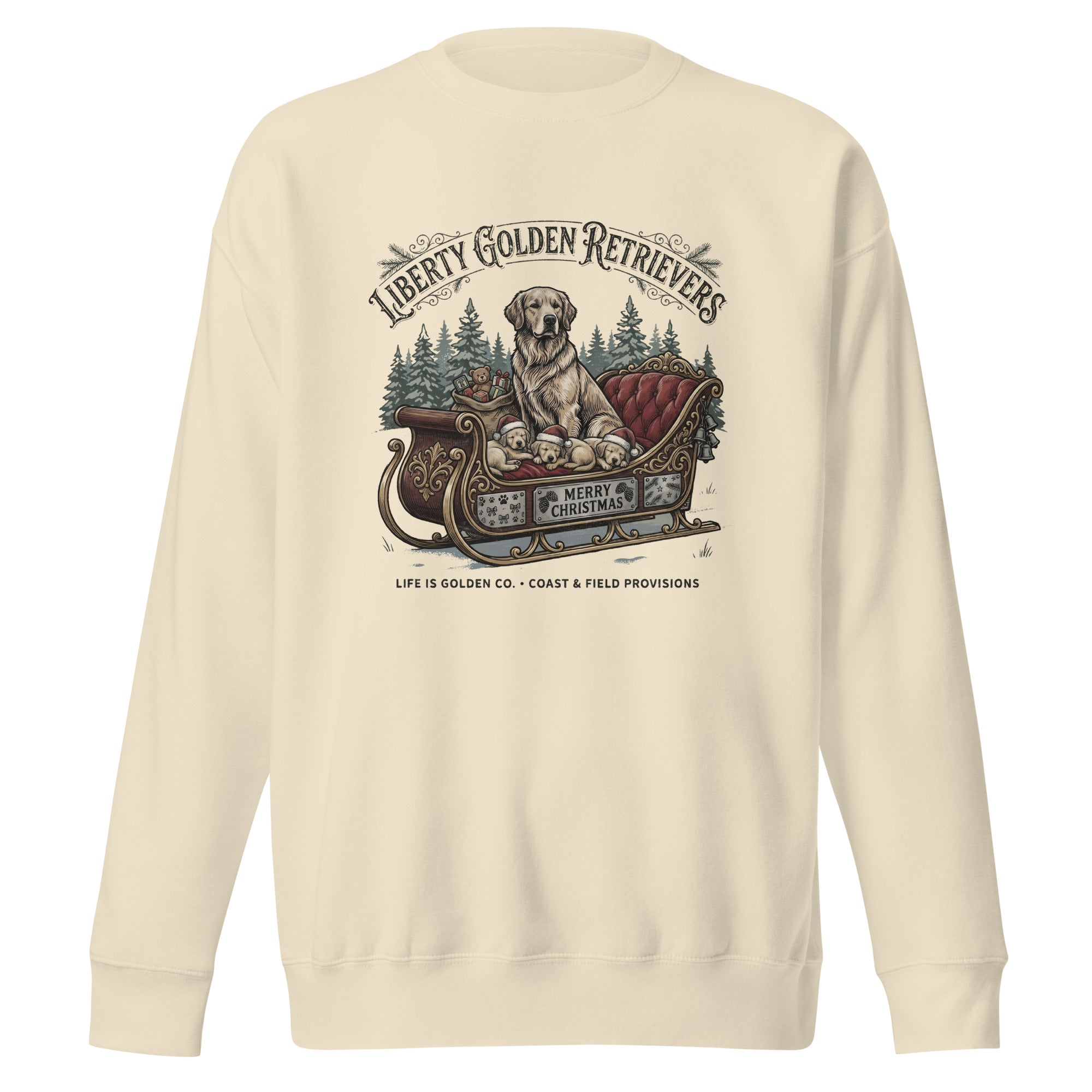 Liberty Goldens Christmas Unisex Crew Neck