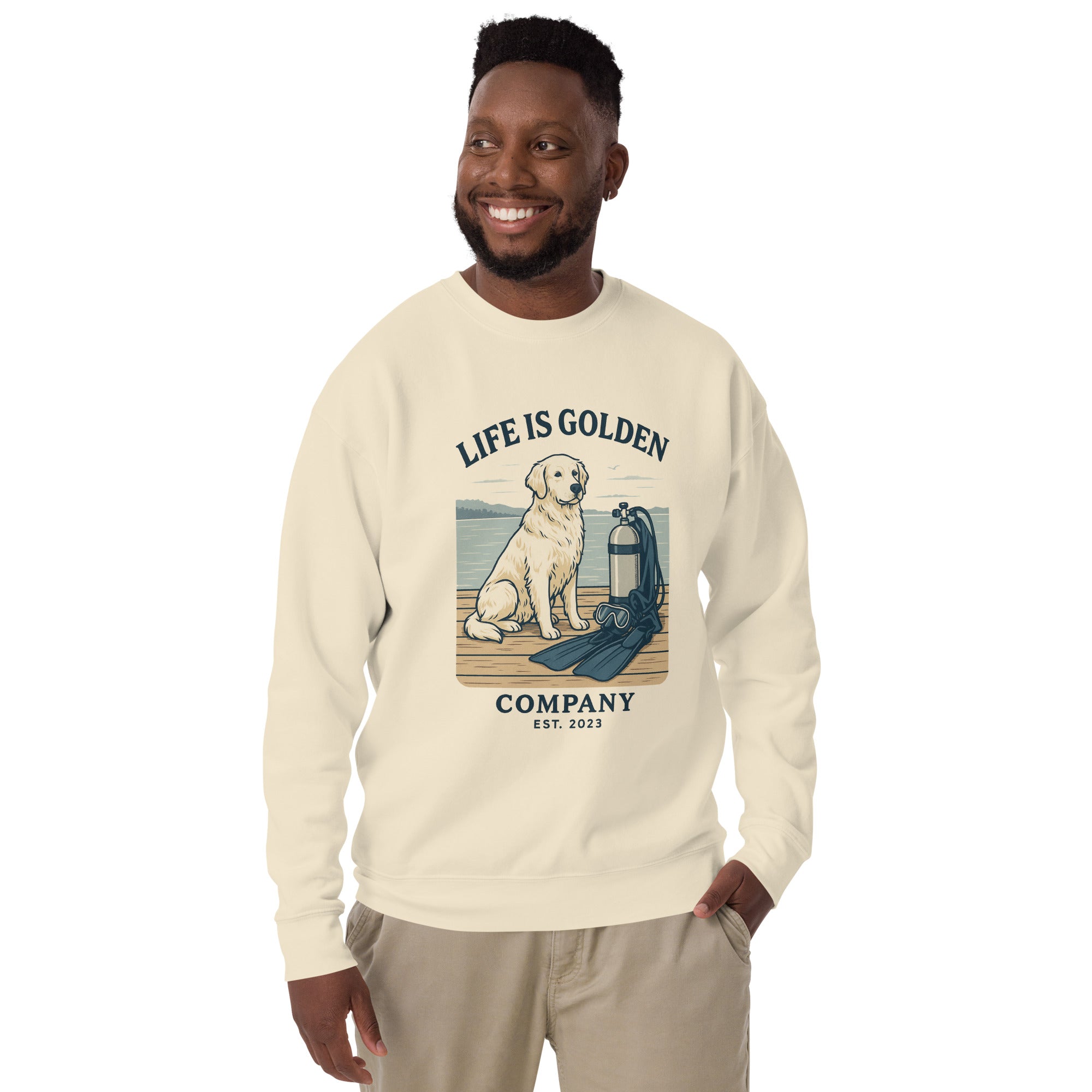 Scuba Pup Unisex  Crew Neck
