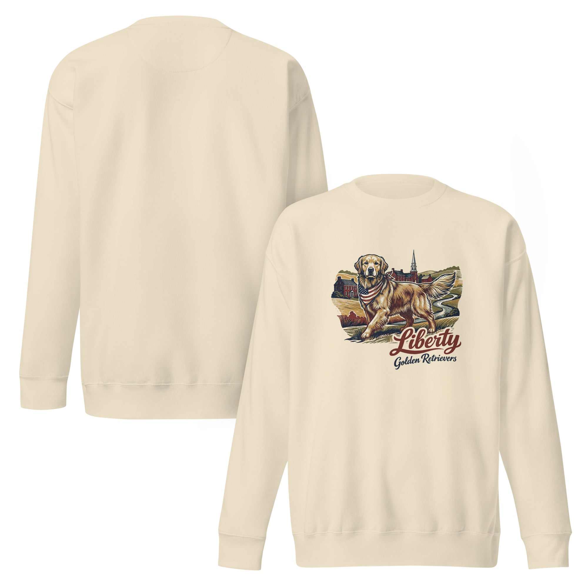 Liberty Golden Retrievers Unisex Crew Neck