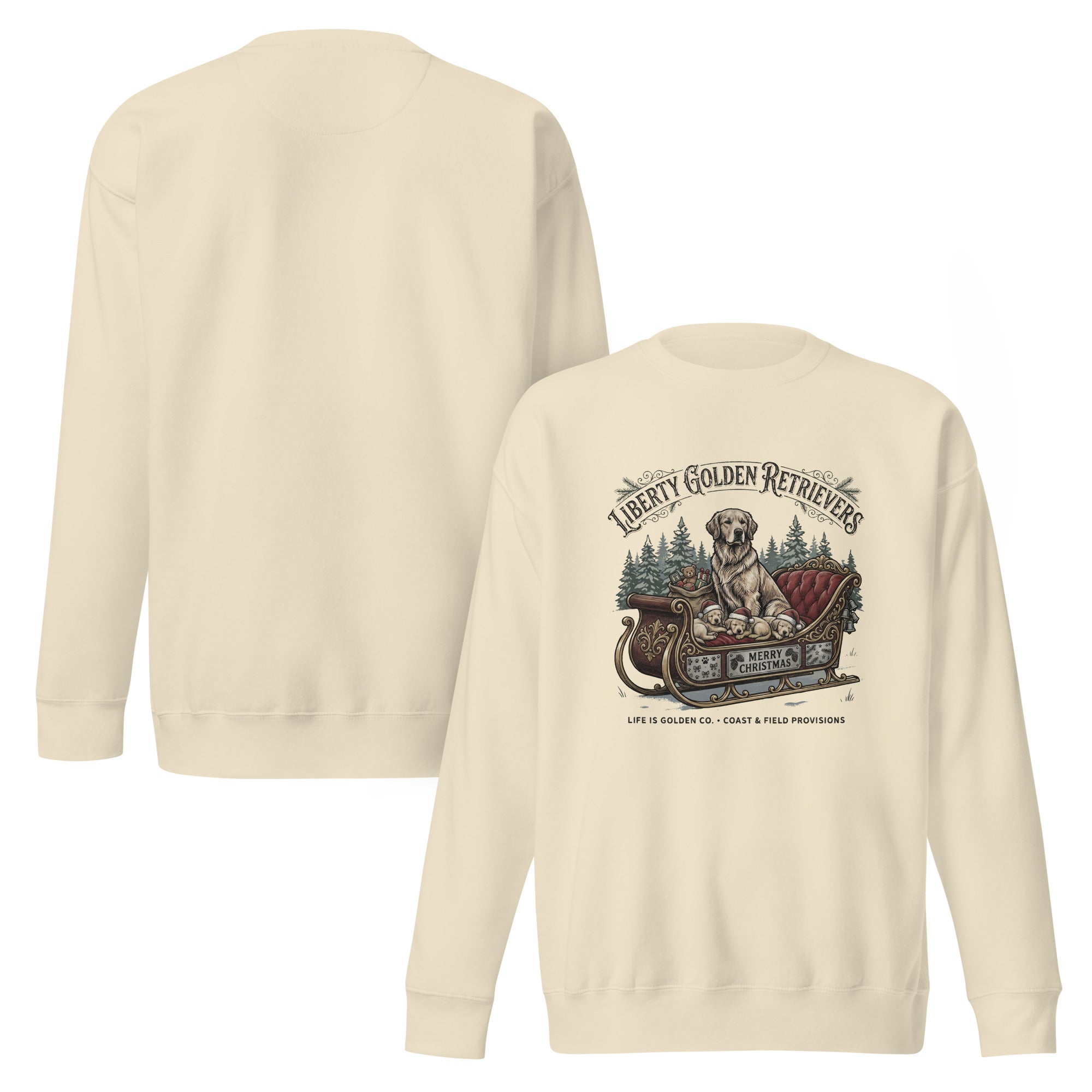 Liberty Goldens Christmas Unisex Crew Neck