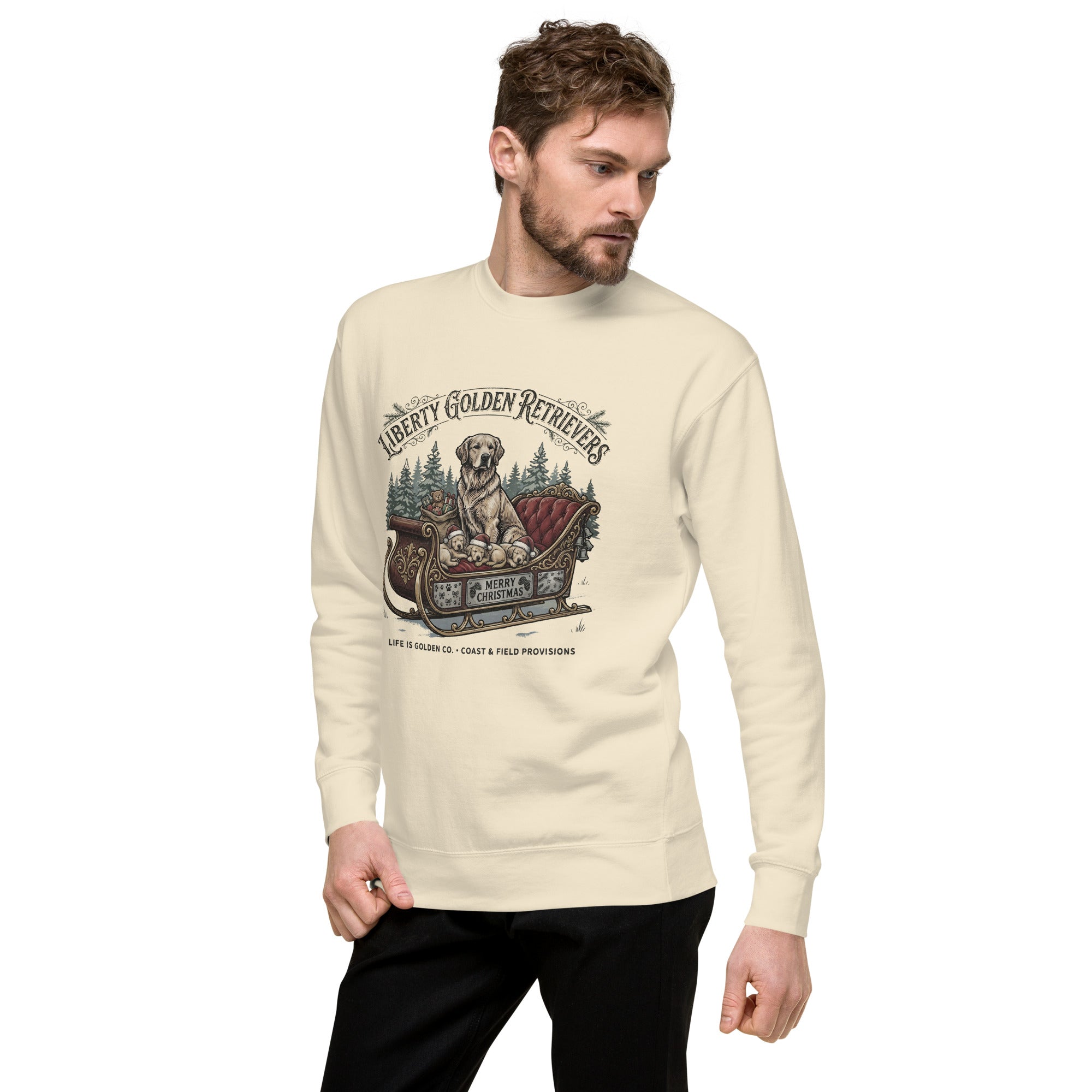 Liberty Goldens Christmas Unisex Crew Neck