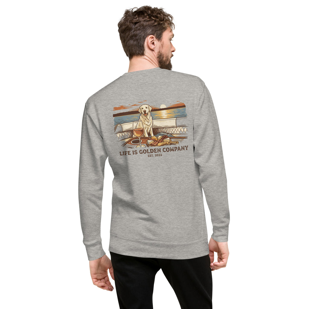 Sunset Sips and Golden Trips Unisex Crew Neck