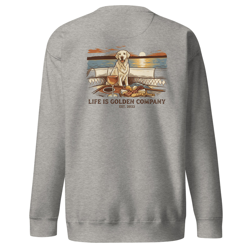 Sunset Sips and Golden Trips Unisex Crew Neck