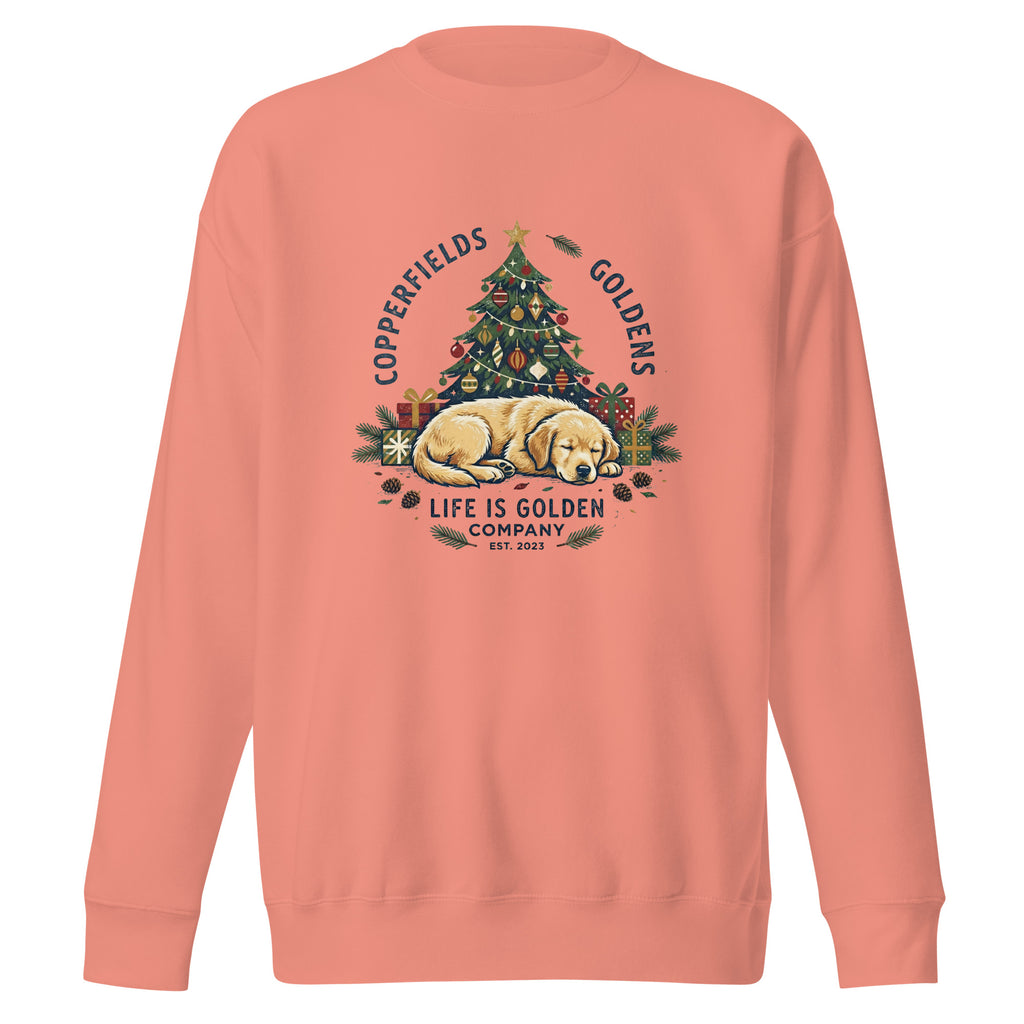 Copperfield's Sleepy Christmas Pup Unisex Crew Neck
