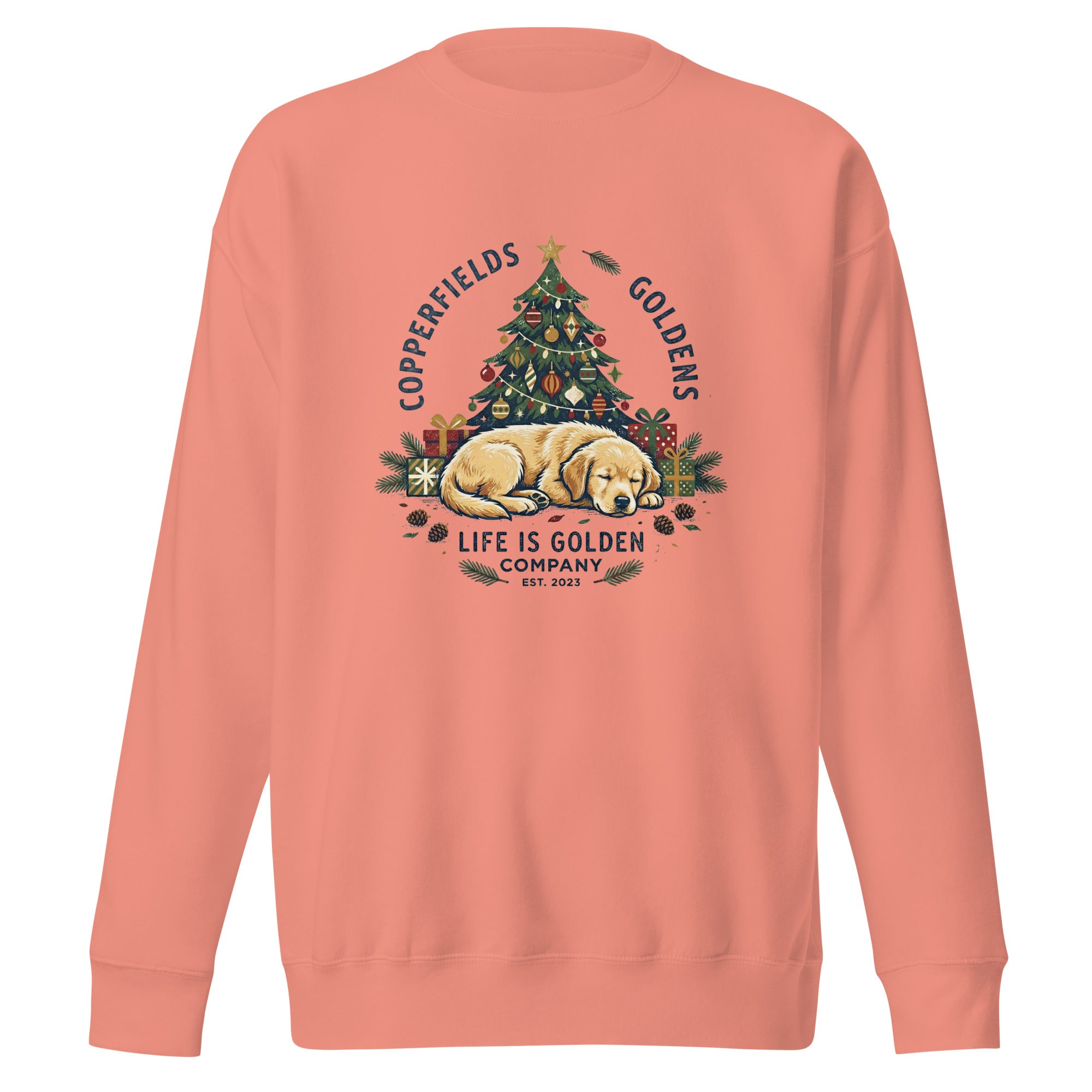 Copperfield's Sleepy Christmas Pup Unisex Crew Neck