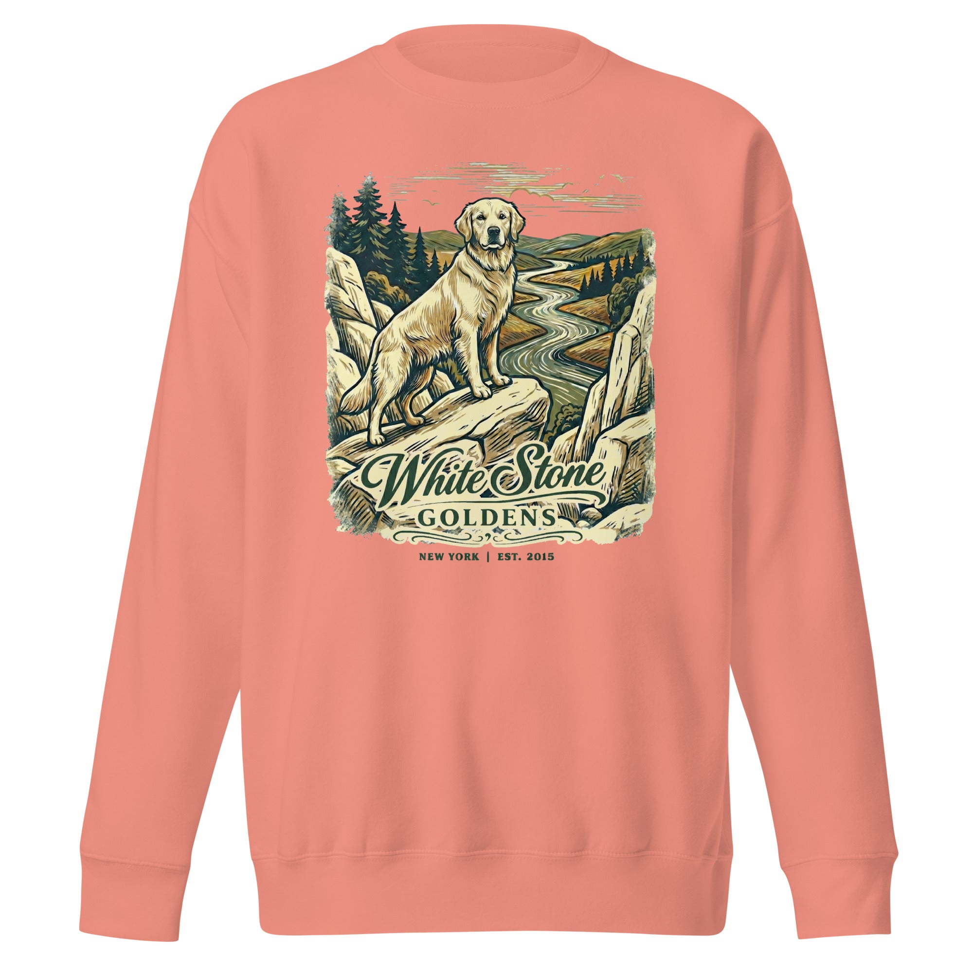 White Stone Goldens Unisex Premium Crew Neck