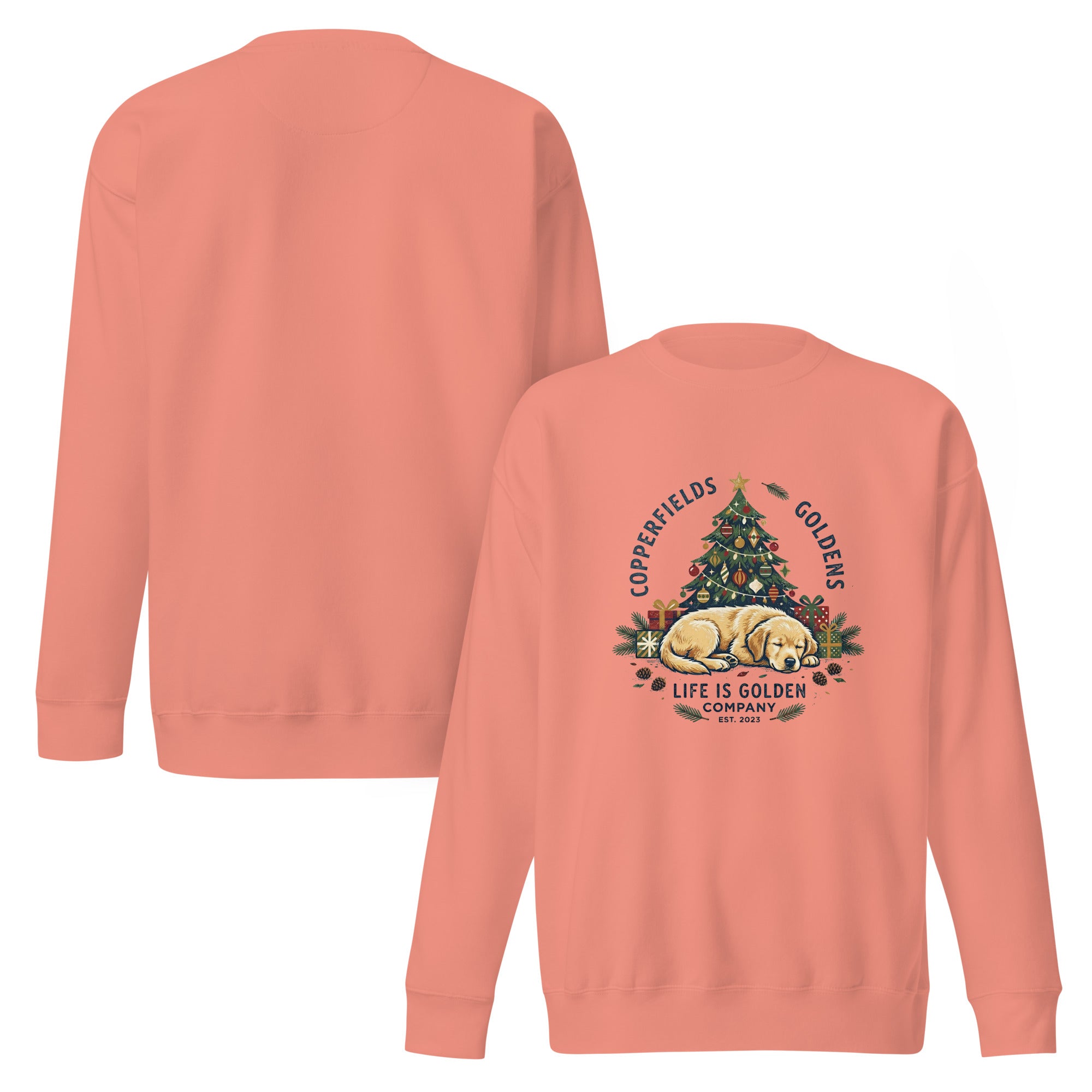 Copperfield's Sleepy Christmas Pup Unisex Crew Neck