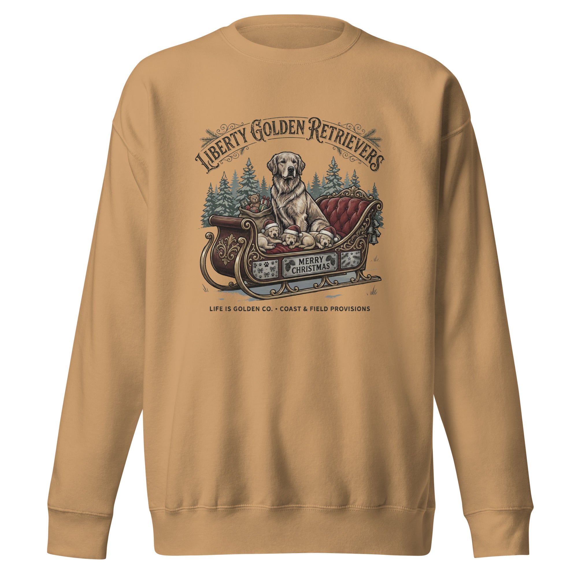 Liberty Goldens Christmas Unisex Crew Neck