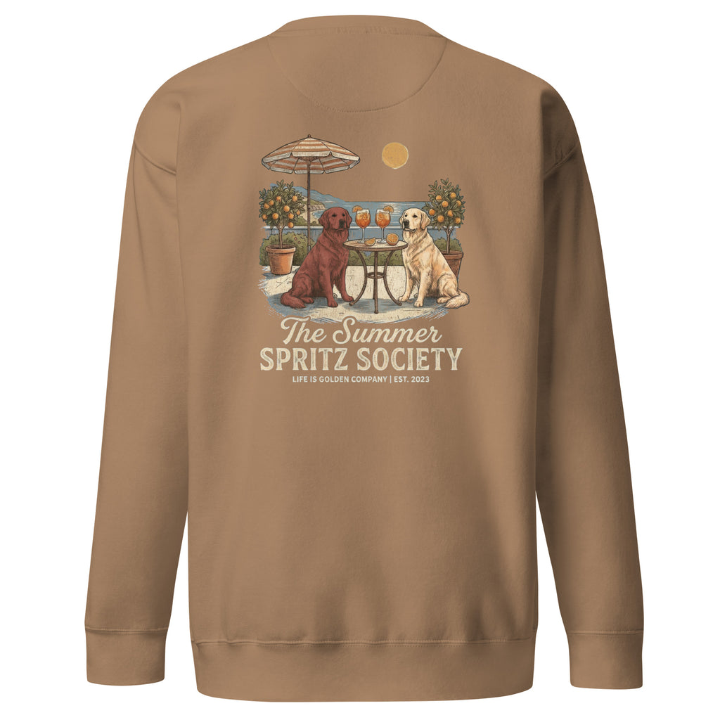 Summer Spritz Society Red and Gold back print Unisex Crew Neck