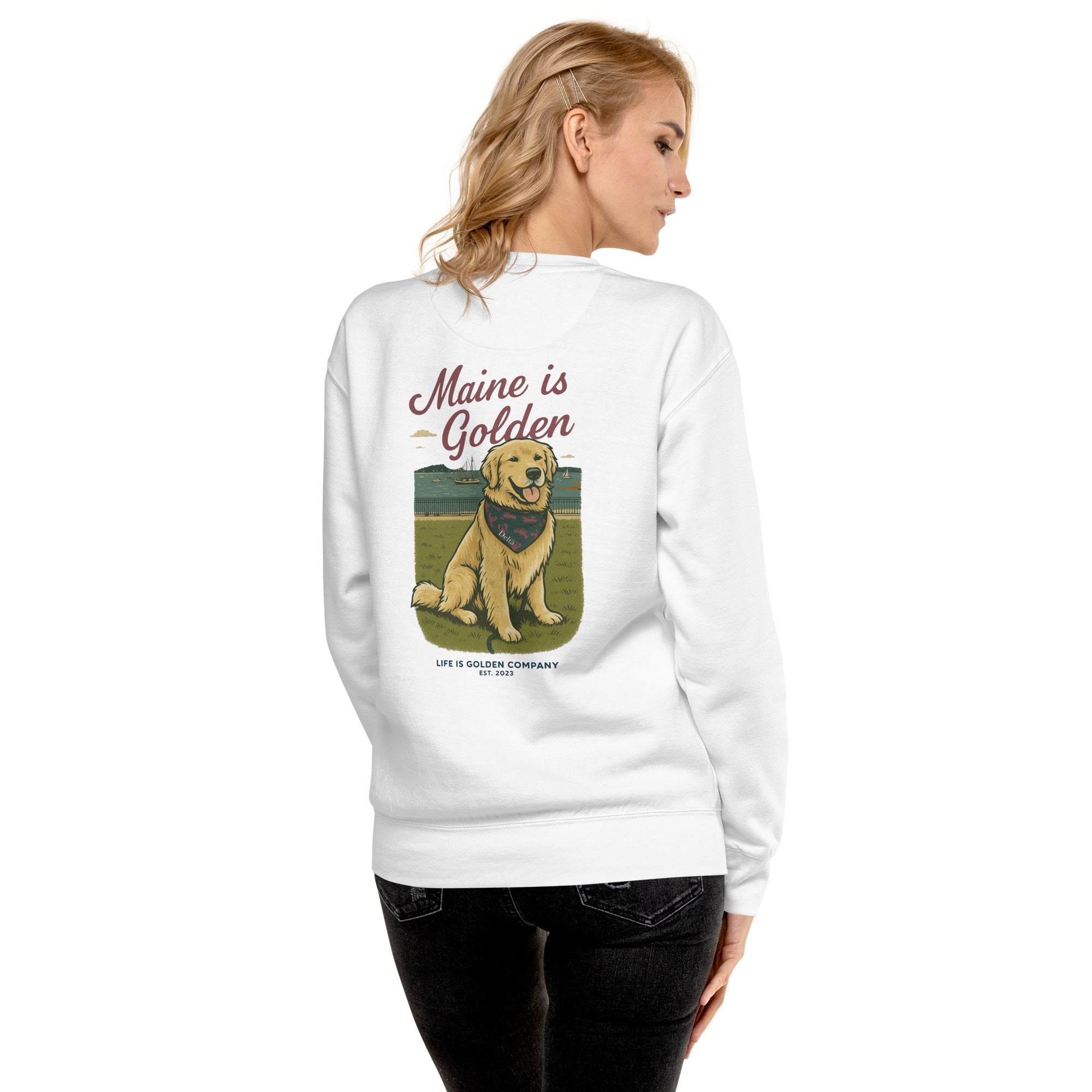 Maine is Golden Crew Neck