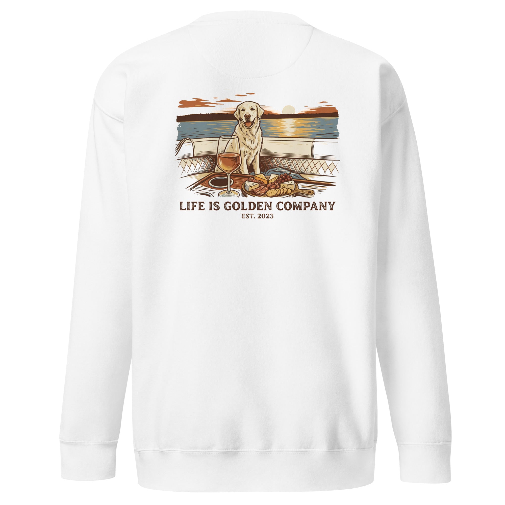 Sunset Sips and Golden Trips Unisex Crew Neck