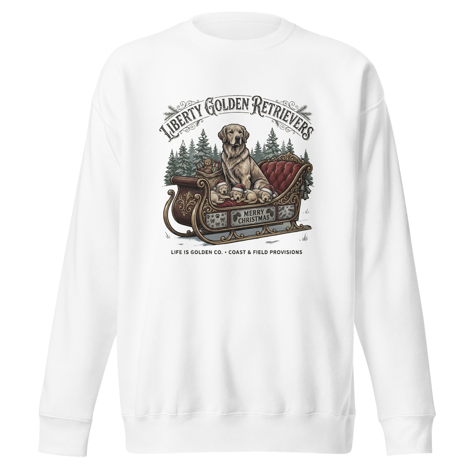 Liberty Goldens Christmas Unisex Crew Neck