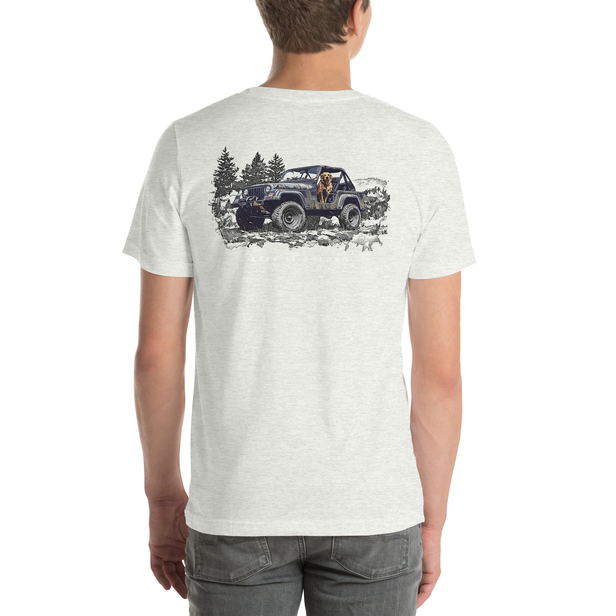 Jeep Overland Golden Retriever T-shirt